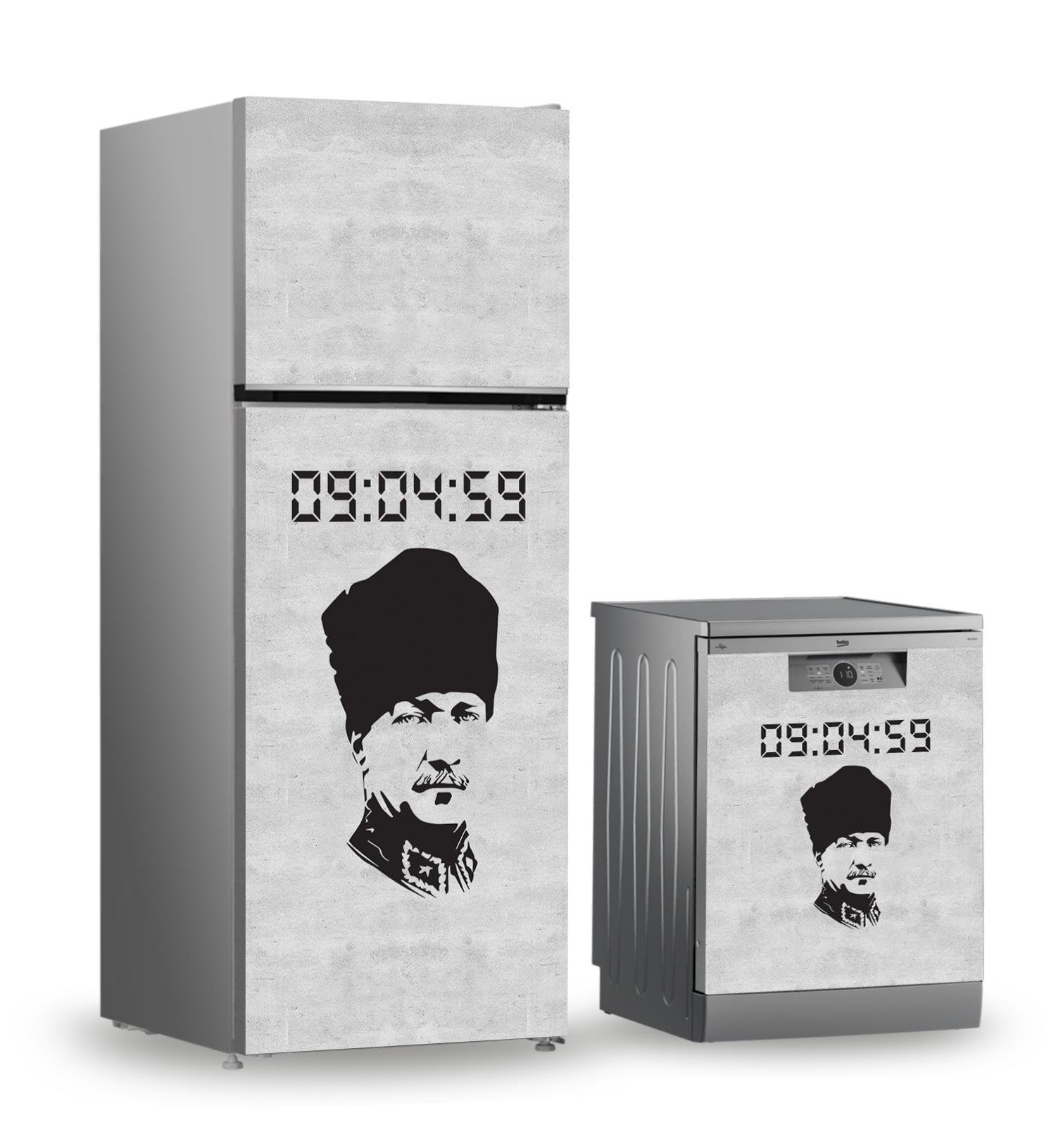 Buzdolabı ve Bulaşık Makinesi Kaplama Folyo Sticker Atamız 80