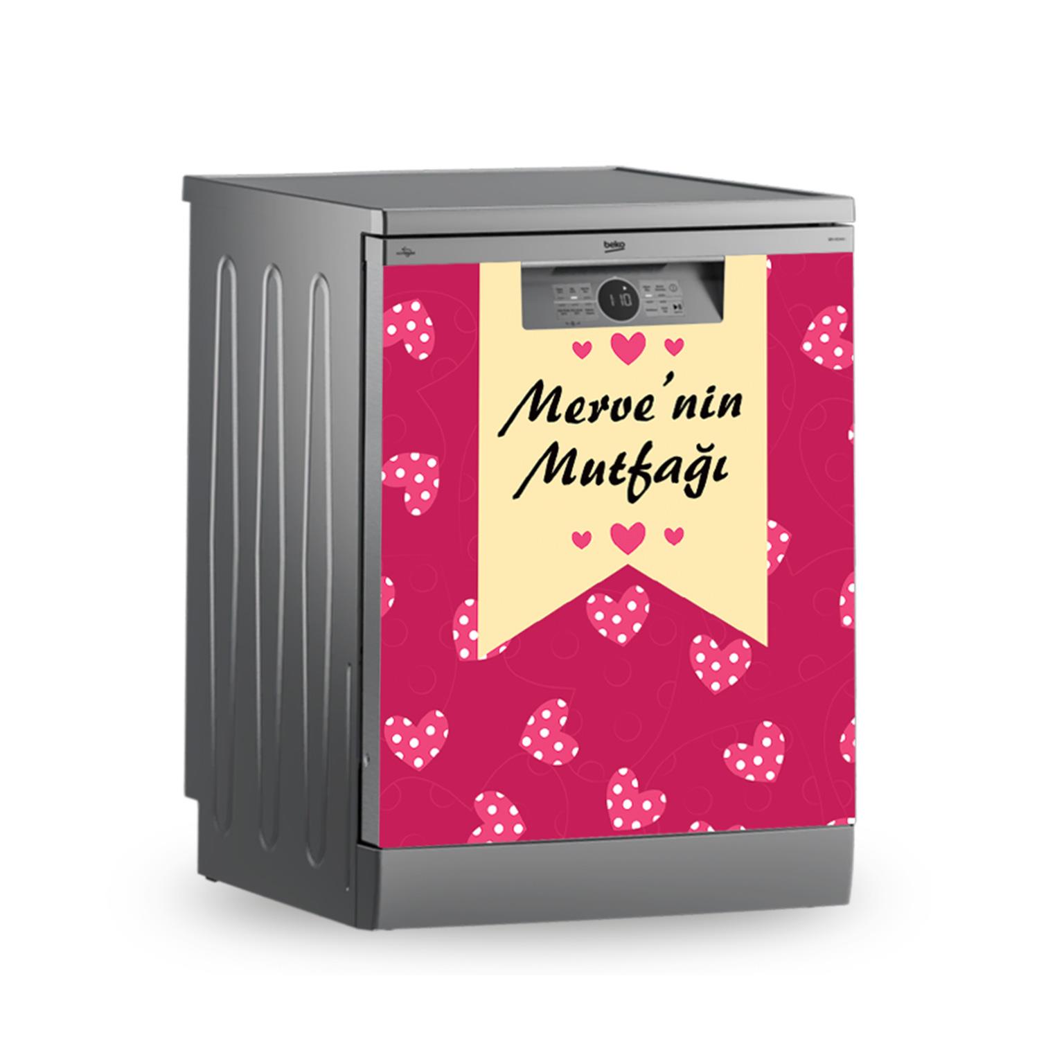 Buzdolabı ve Bulaşık Makinesi Kaplama Folyo Sticker Kişiye Özel 79