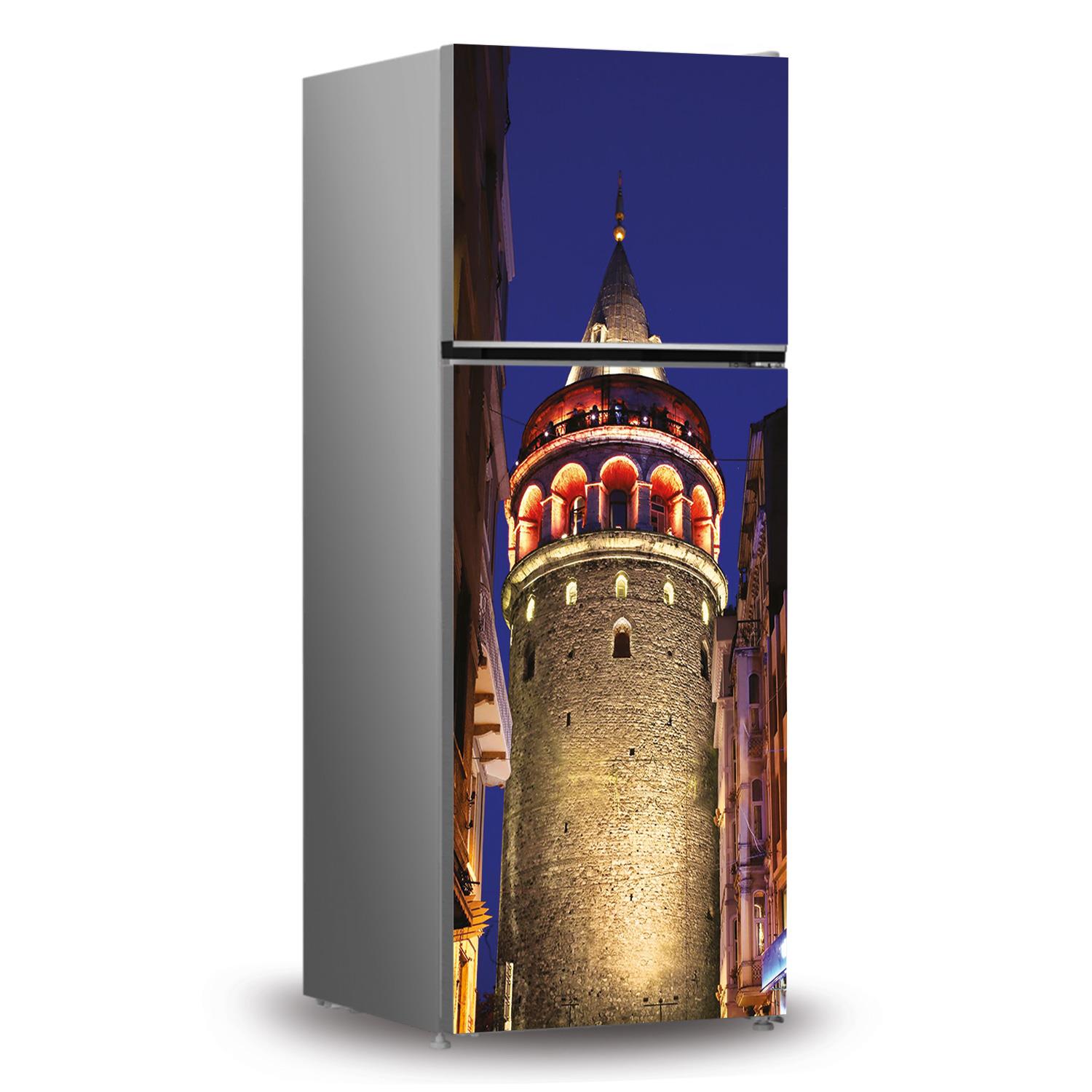 Buzdolabı ve Bulaşık Makinesi Kaplama Folyo Sticker Galata Kulesi Manzarası 09