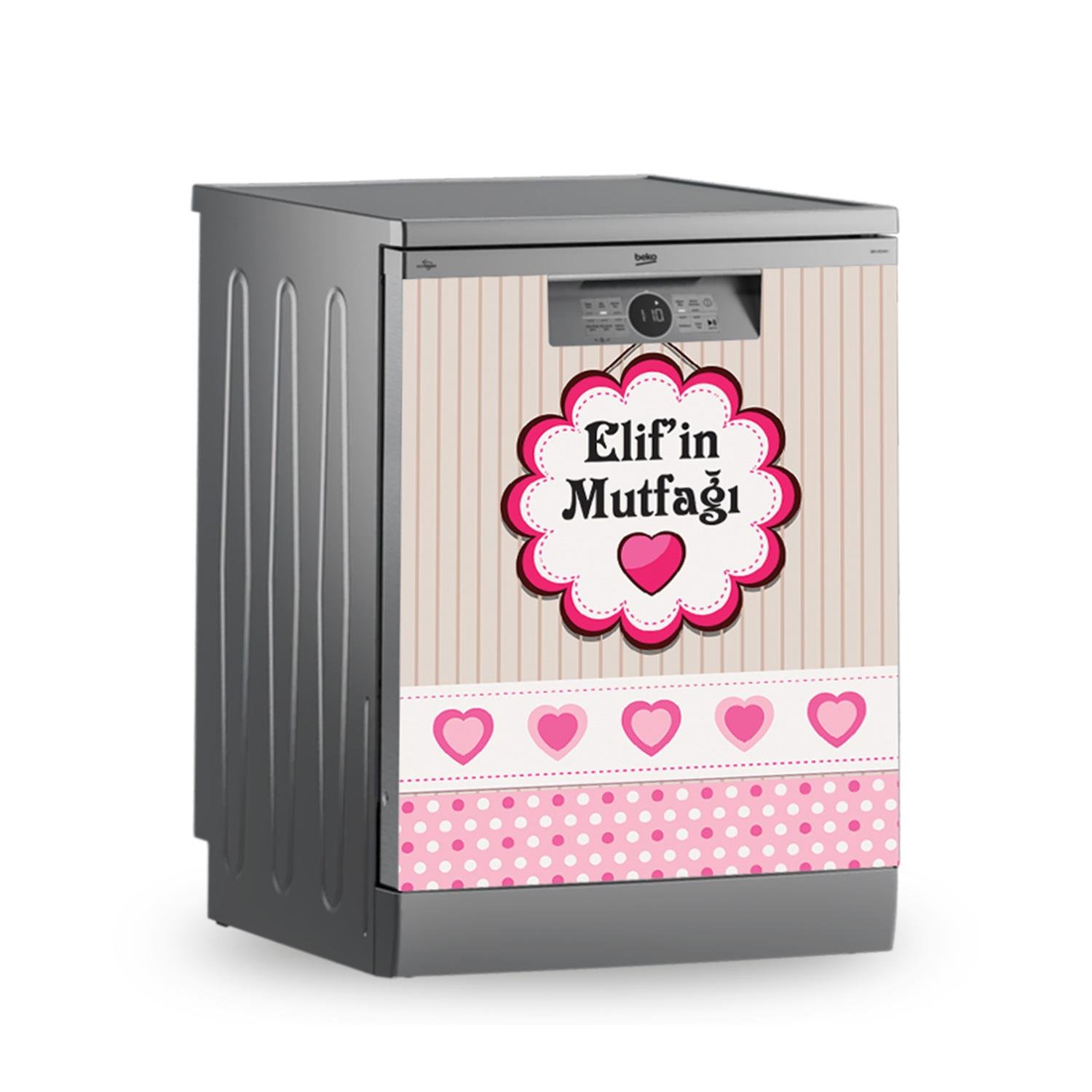 Buzdolabı ve Bulaşık Makinesi Kaplama Folyo Sticker Kişiye Özel 77