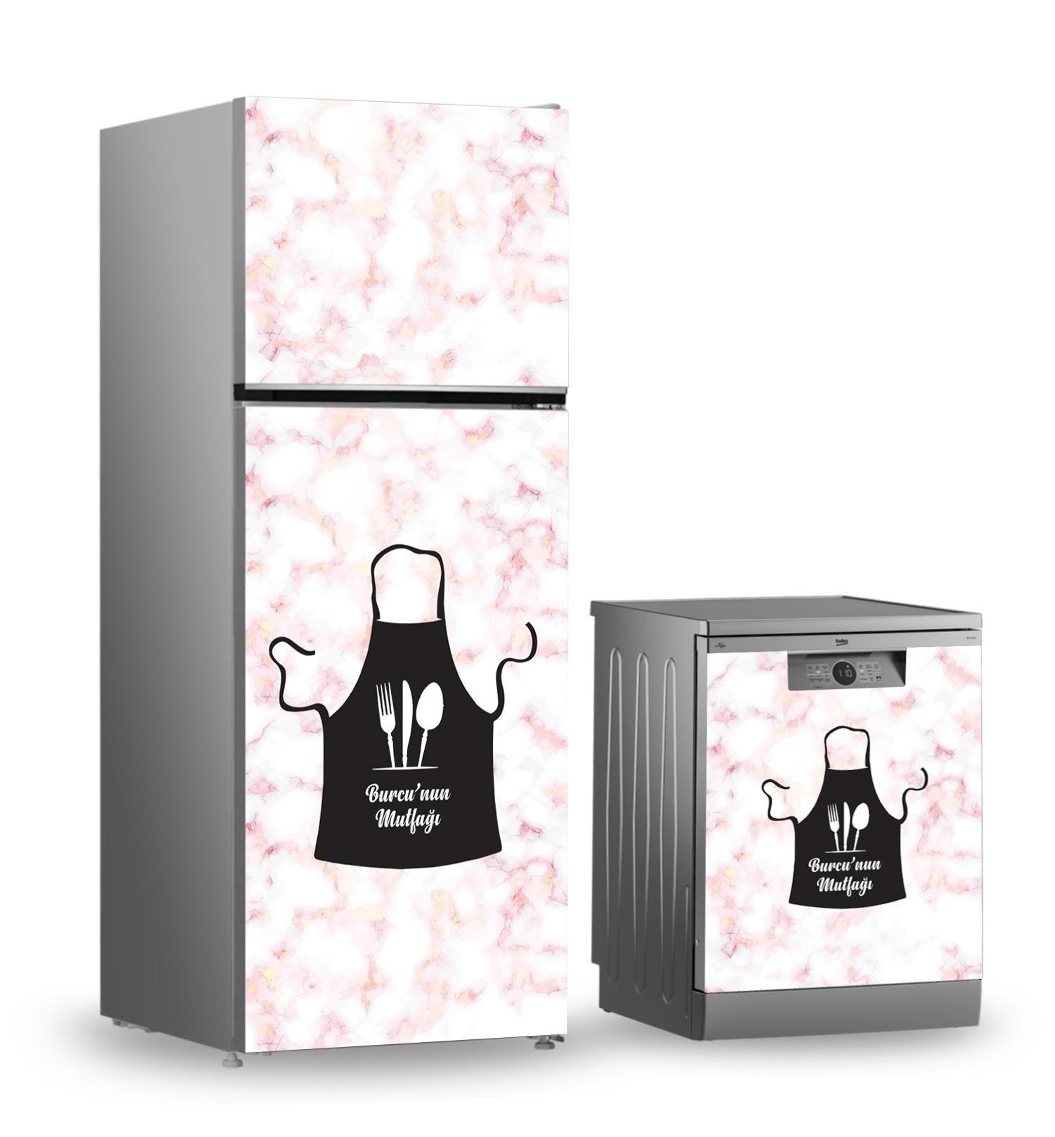 Buzdolabı ve Bulaşık Makinesi Kaplama Folyo Sticker Kişiye Özel 72