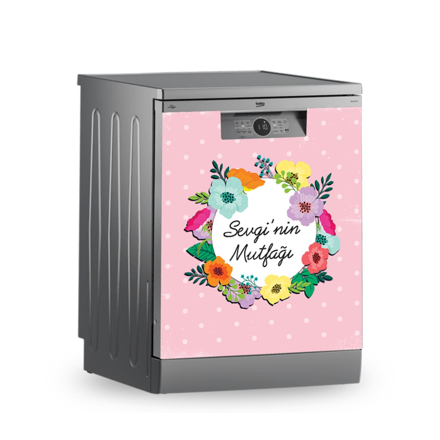 Buzdolabı ve Bulaşık Makinesi Kaplama Folyo Sticker Kişiye Özel 83