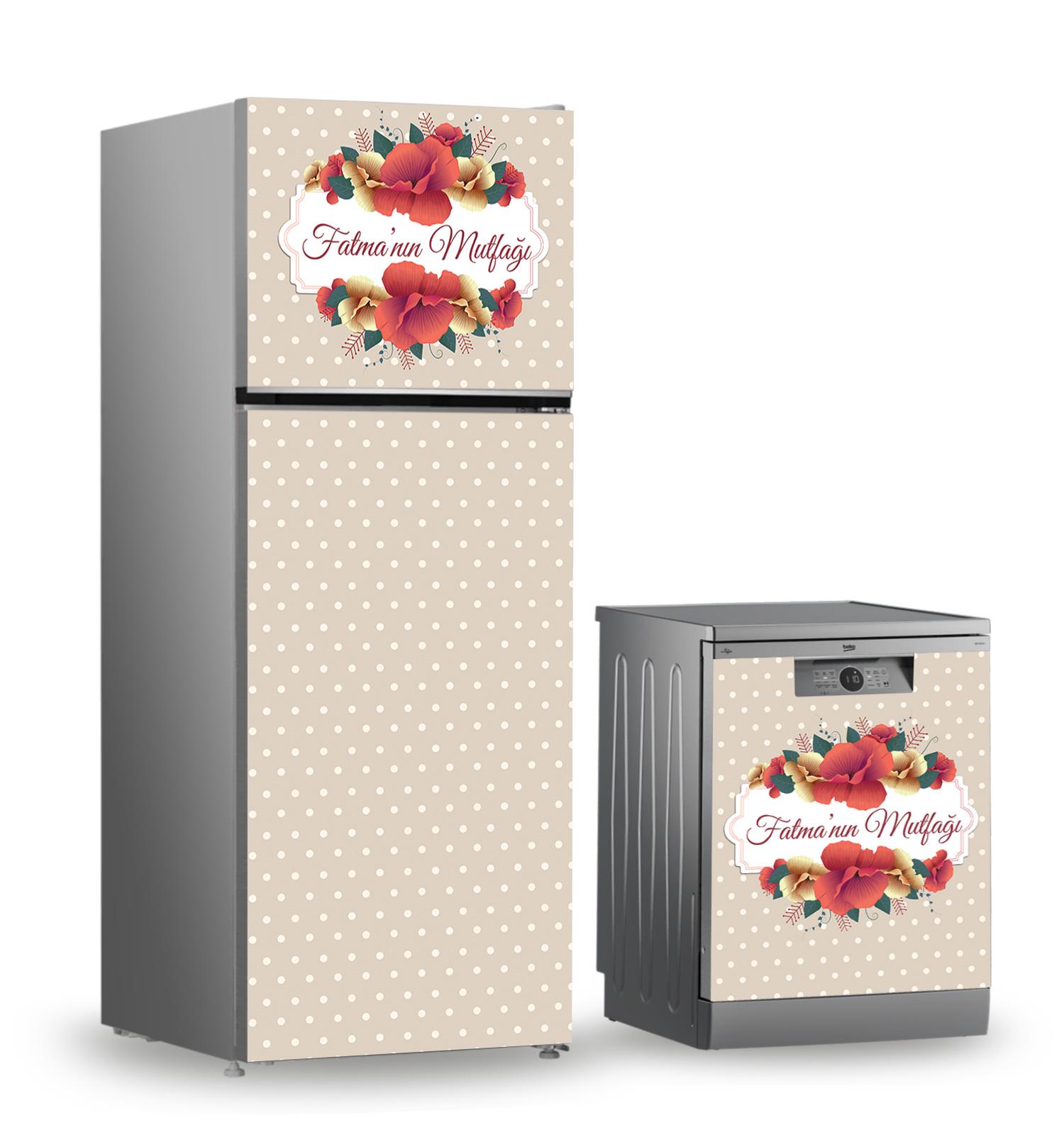 Buzdolabı ve Bulaşık Makinesi Kaplama Folyo Sticker Kişiye Özel 120