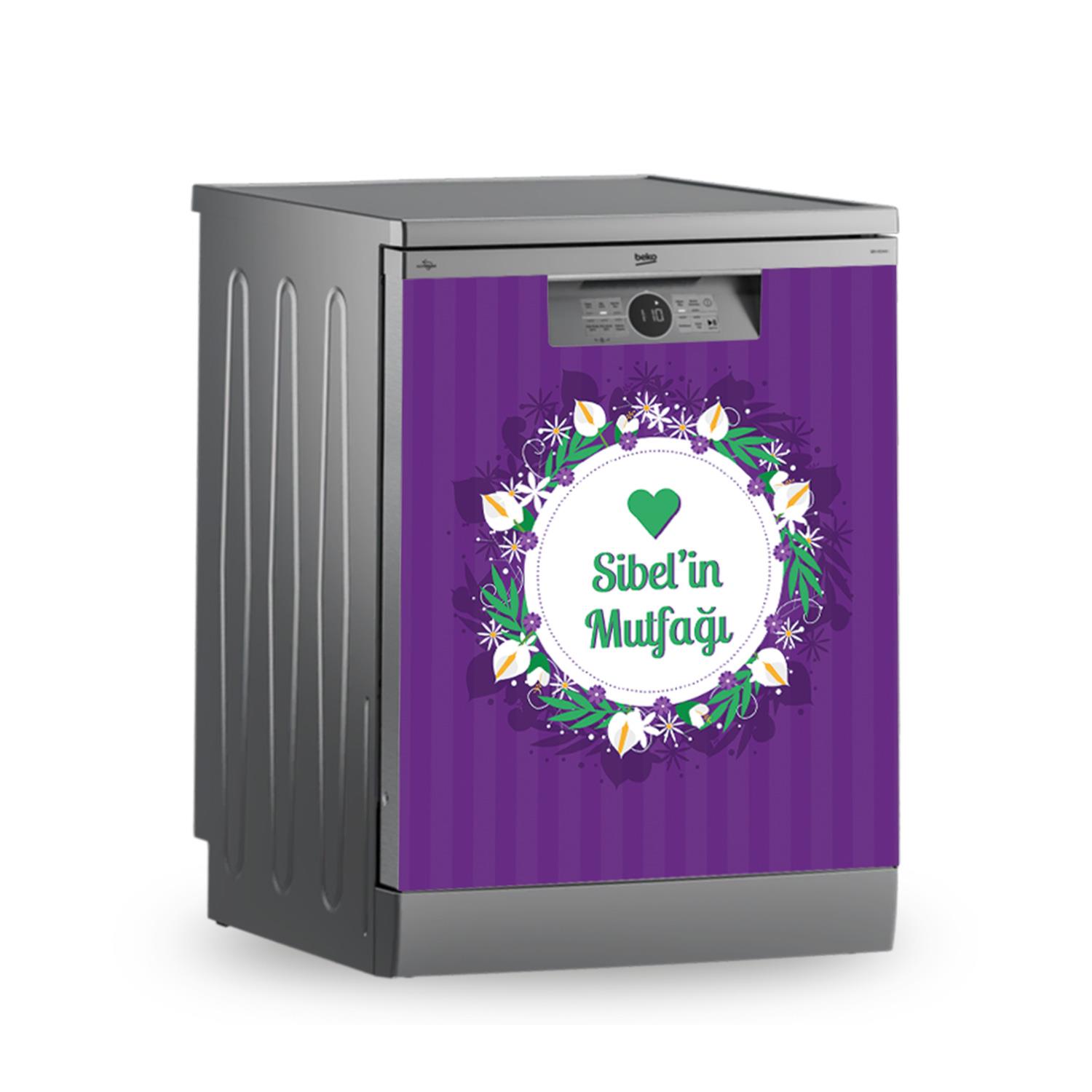 Buzdolabı ve Bulaşık Makinesi Kaplama Folyo Sticker Kişiye Özel 110