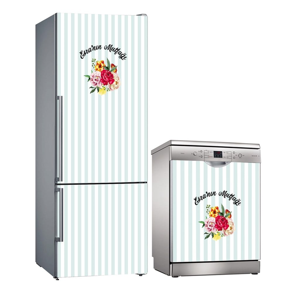 Kişiye Özel Buzdolabı ve Bulaşık Makinesi Folyo Kaplama Stickerı 