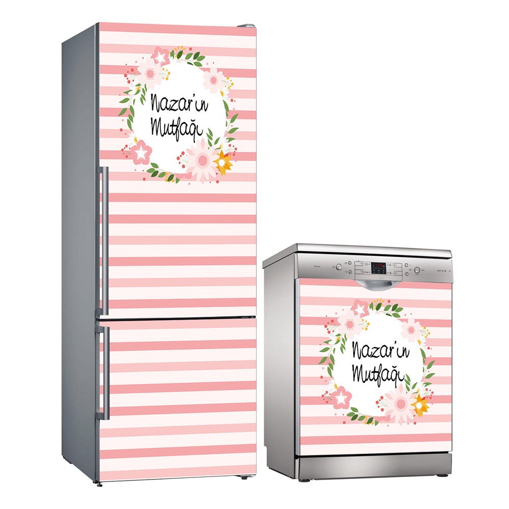 Kişiye Özel Buzdolabı ve Bulaşık Makinesi Folyo Kaplama Stickerı 