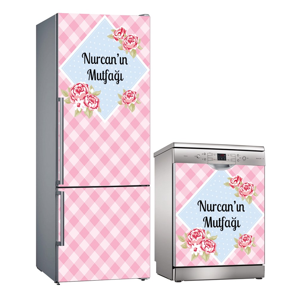Kişiye Özel Buzdolabı ve Bulaşık Makinesi Folyo Kaplama Stickerı 