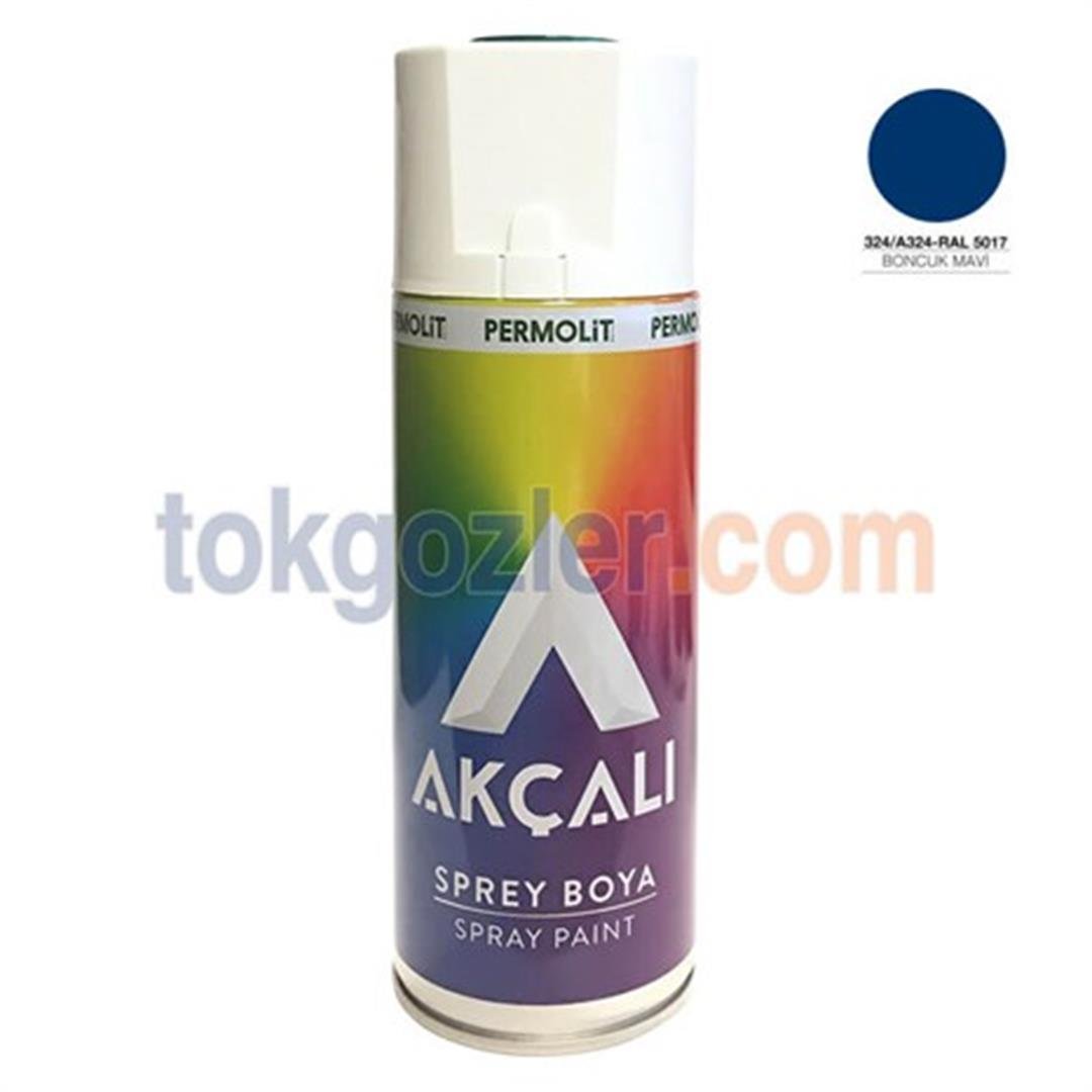 Akçalı Sprey Boya Boncuk Mavi RAL 324 Akrilik Düz Renkli 400 ml.