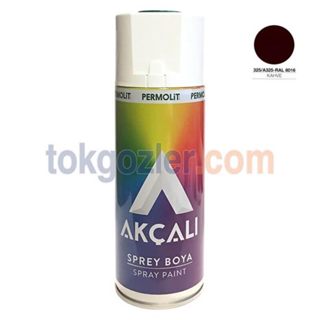 Akçalı Sprey Boya Kahverengi RAL 325 Akrilik Düz Renkli 400 ml.