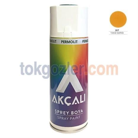 Akçalı Sprey Boya Taksi Sarısı RAL 317 Akrilik Düz Renkli 400 ml.