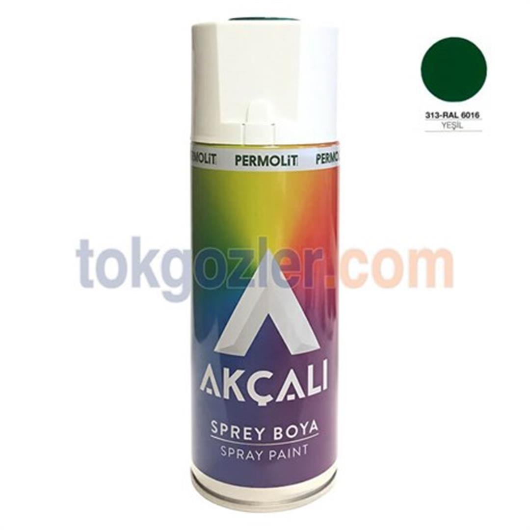 Akçalı Sprey Boya Yeşil RAL 313 Akrilik Düz Renkli 400 ml.