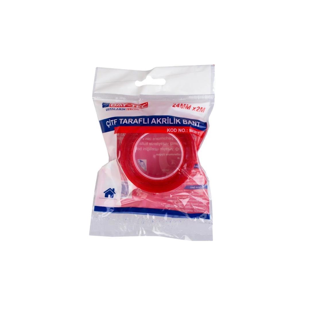 Bay-Tec MK0813 Çift Taraflı Akrilik Bant 24 mm x 2 metre
