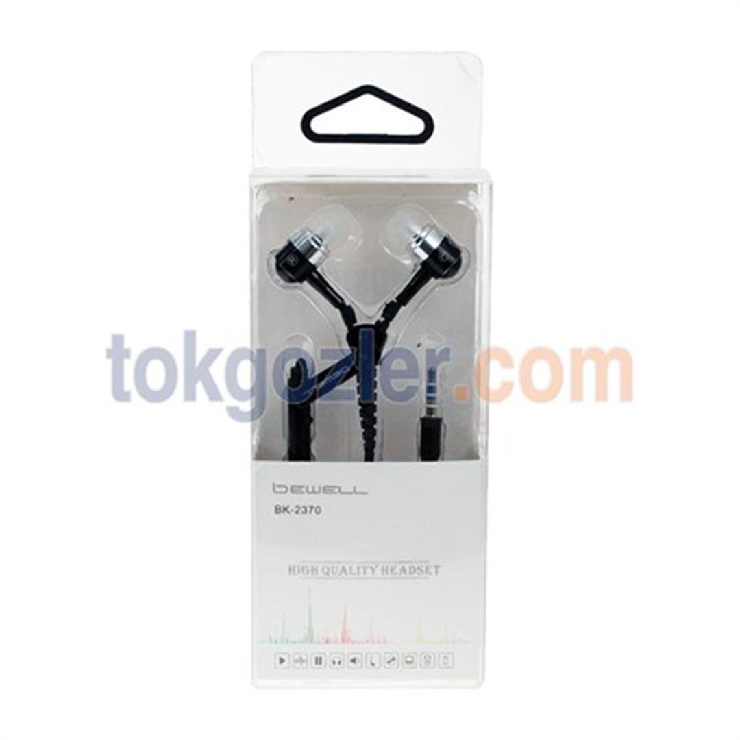 Bewell BK-2370 Mikrofonlu Fermuarlı Kulak İçi Kulaklık