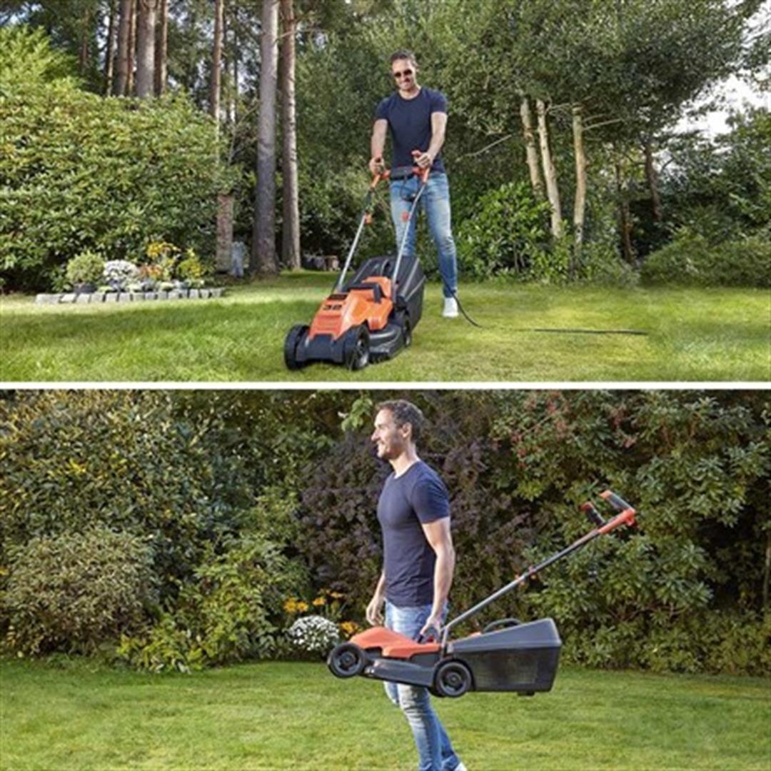 Black+Decker BEMW451BH Elektrikli Çim Biçme Makinesi 1200 Watt 32 cm