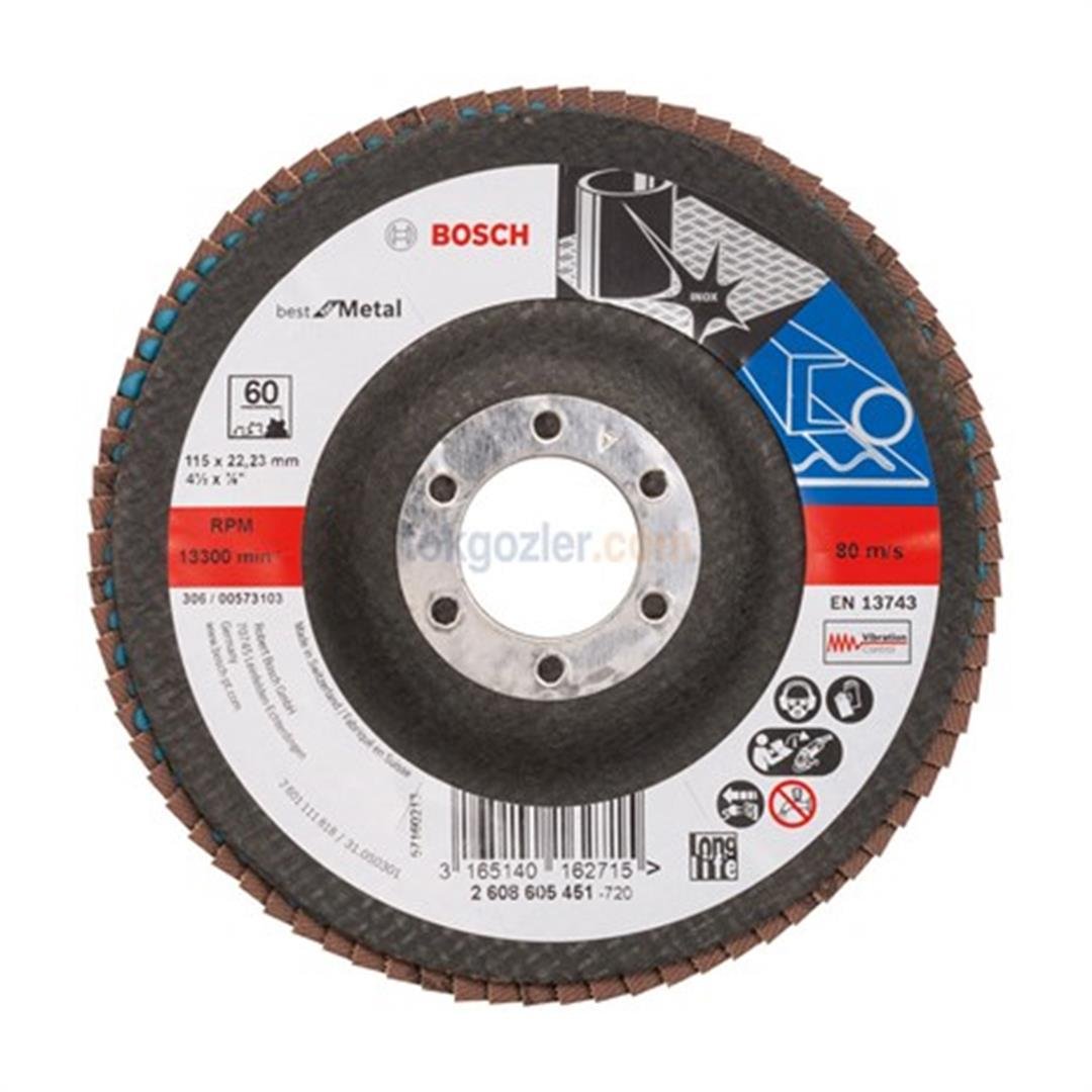 Bosch 115 mm 60 K Best for Metal Flap Zımpara Diski