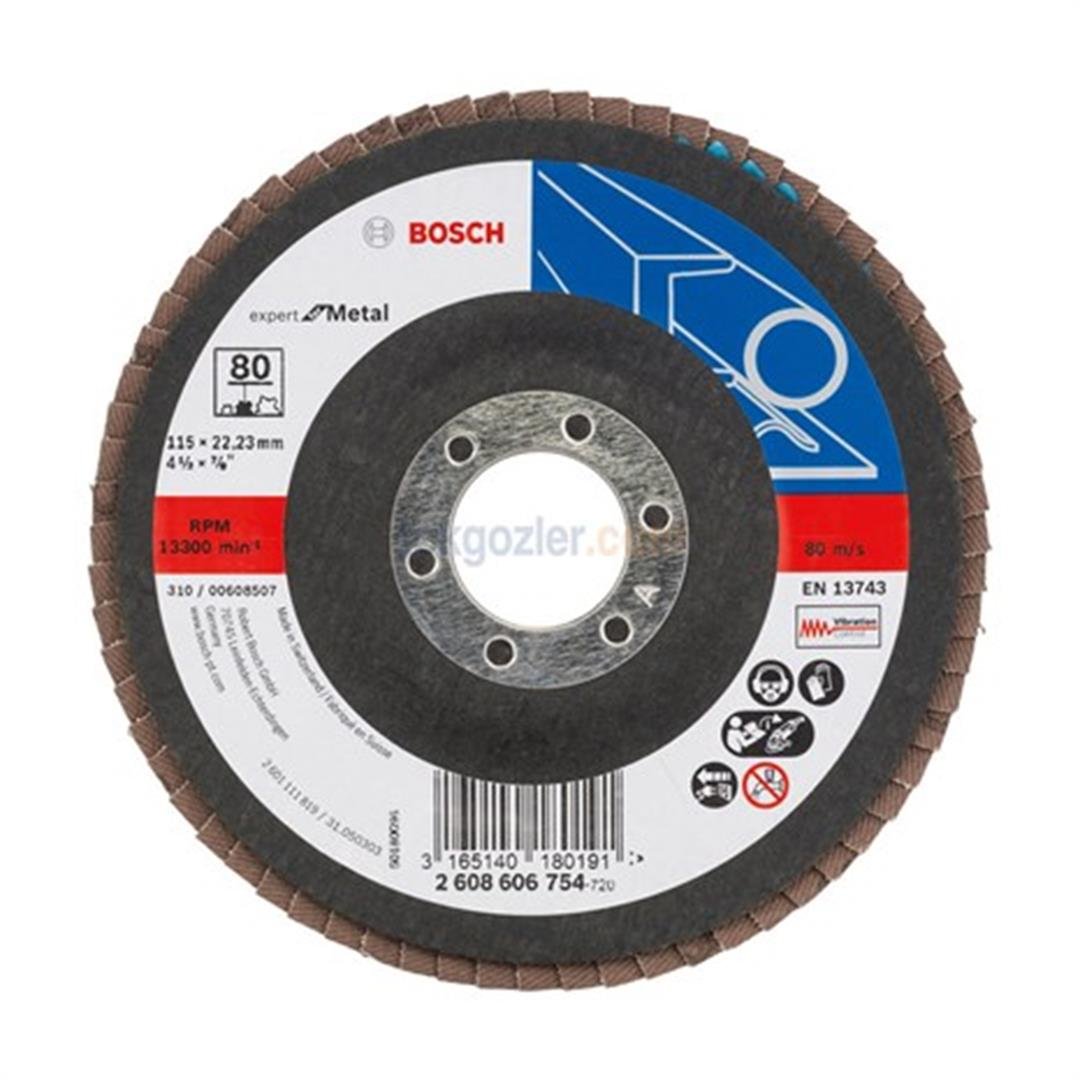 Bosch 115 mm 80 K Expert for Metal Flap Zımpara Diski