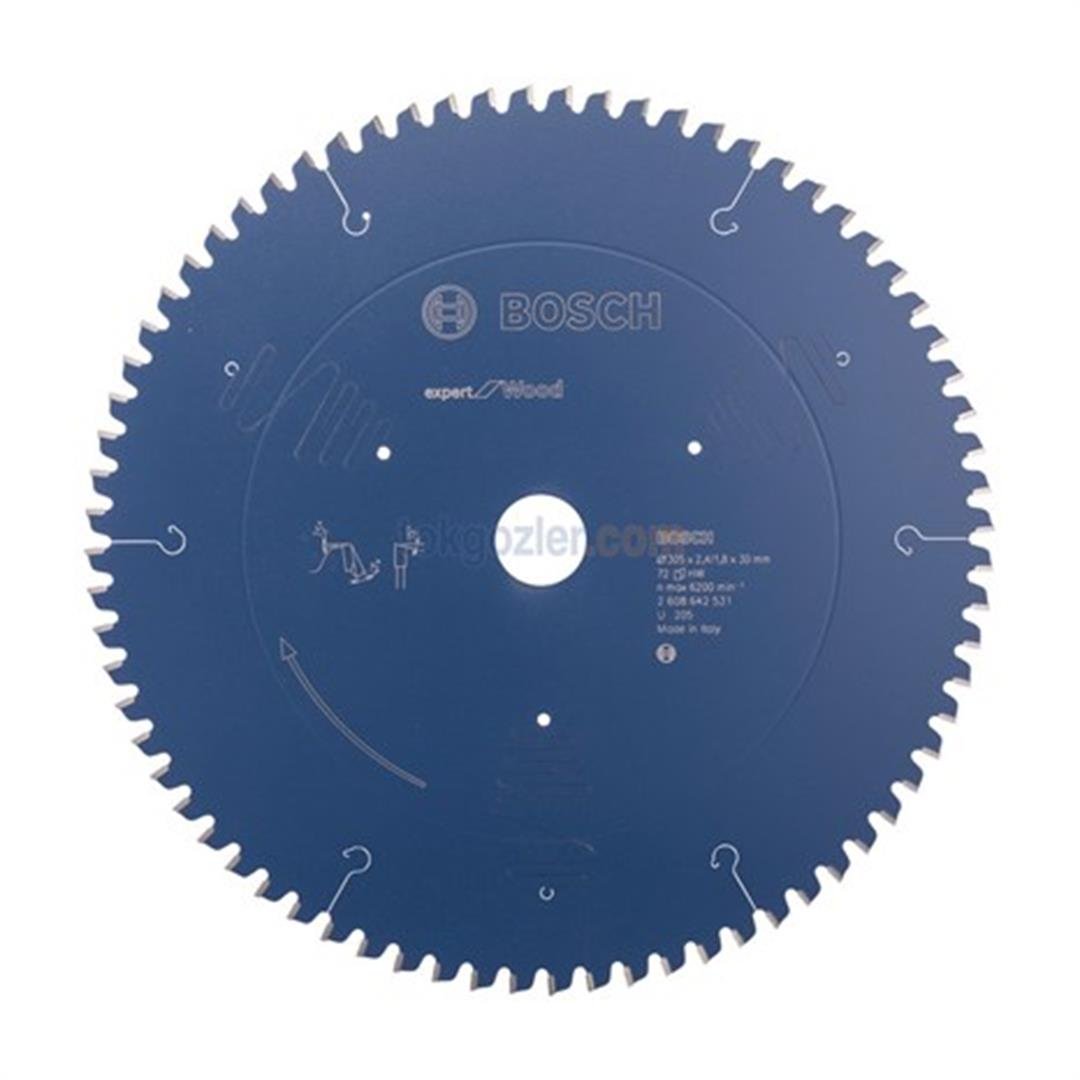 Bosch Expert for Wood 305x30 mm 72 Diş Ahşap İçin Daire Testere Bıçağı