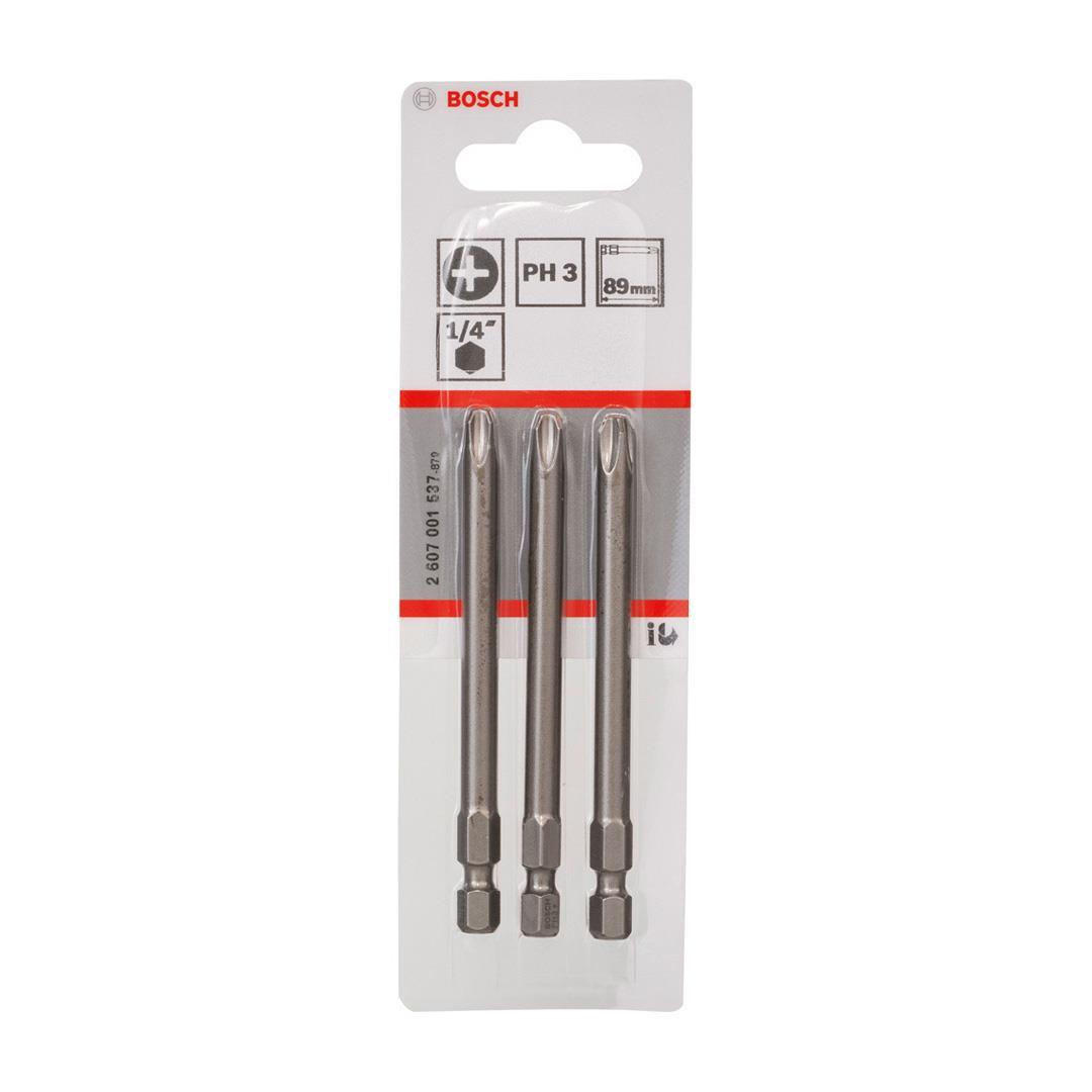 Bosch ExtraHard Ekstra Sert Vidalama Ucu PH3x89 mm 3'lü Paket