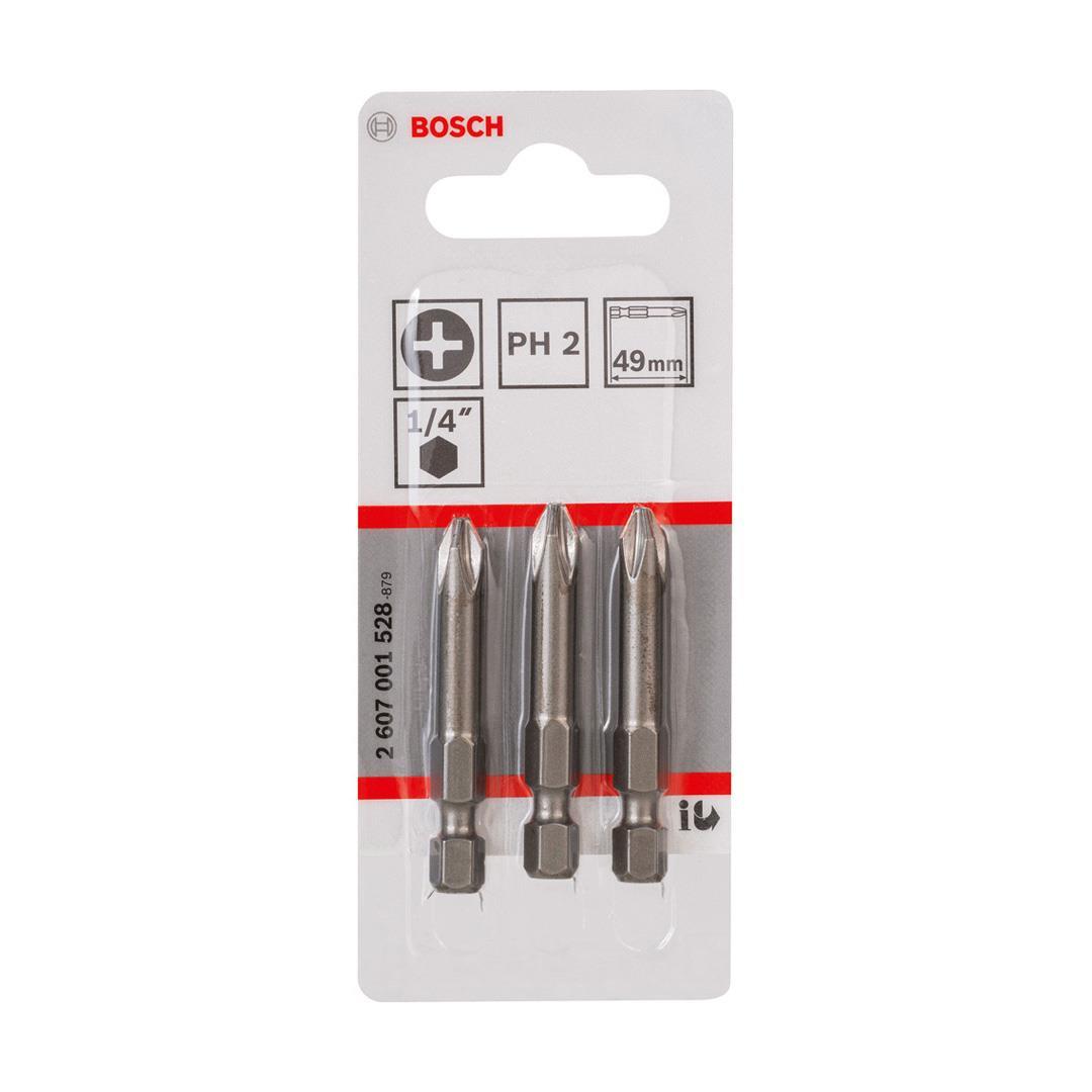 Bosch ExtraHard Ekstra Sert Vidalama Ucu PH2x49 mm 3'lü Paket