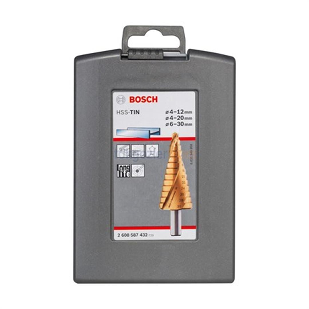 Bosch HSS-TİN 3'lü Pro-box Metal Matkap Ucu 4-12.4-20.6-30 mm