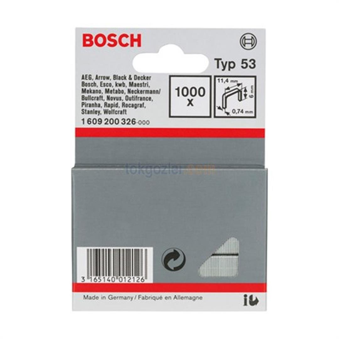Bosch İnce Zımba Teli Tip 53 11.4x0.74x6 mm
