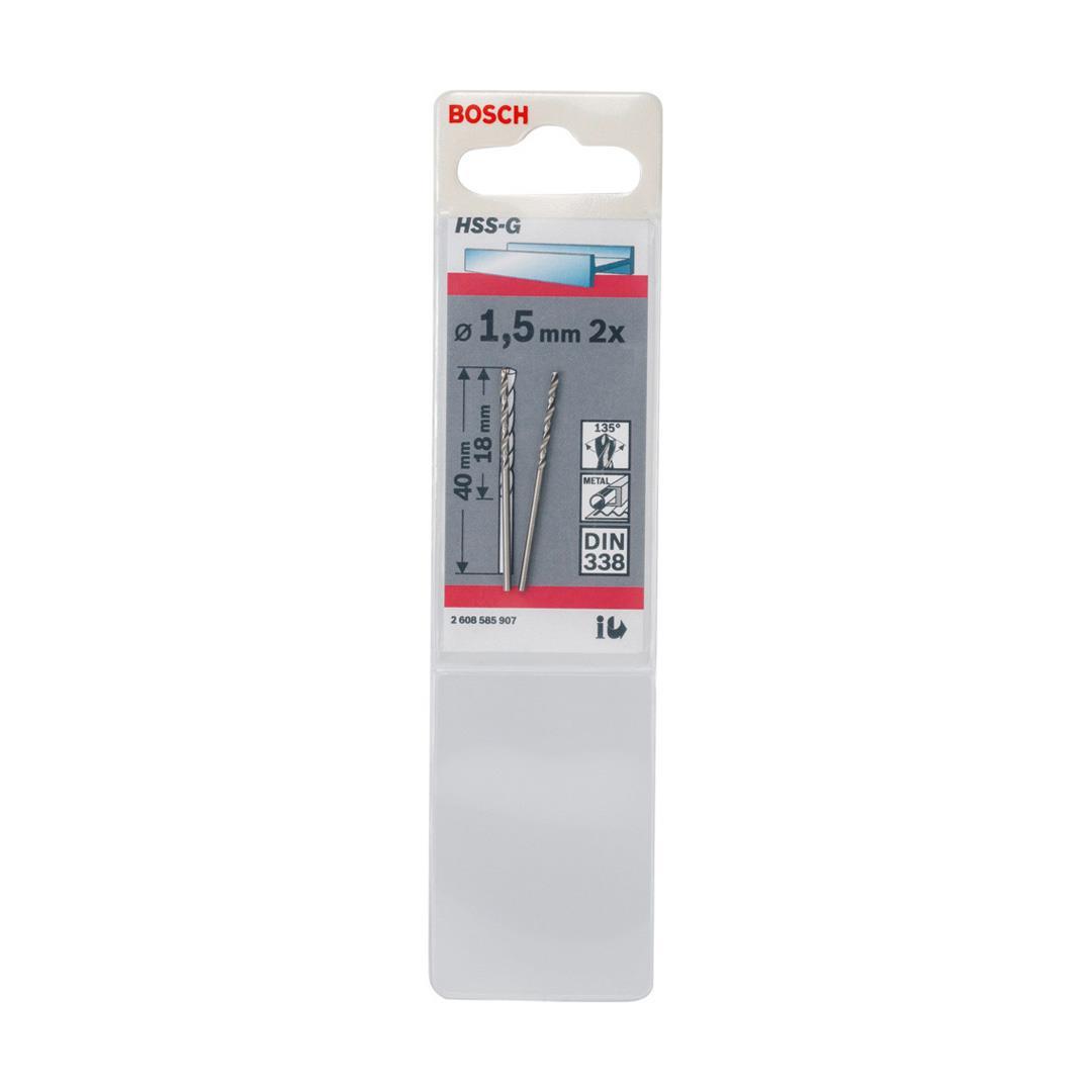 Bosch Metal Matkap Ucu HSS-G 1.5x40 mm 2'li Paket