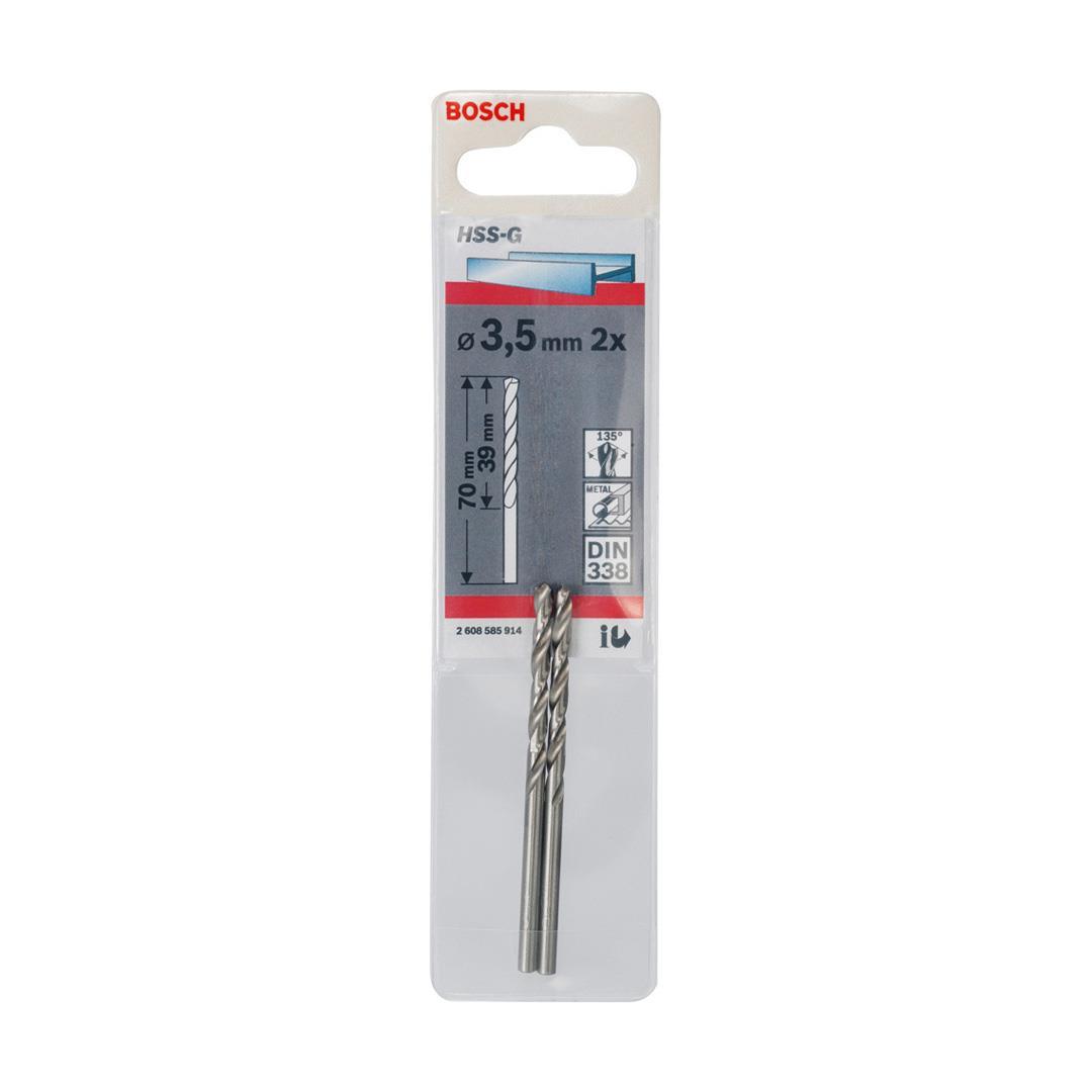 Bosch Metal Matkap Ucu HSS-G 3.5x70 mm 2'li Paket