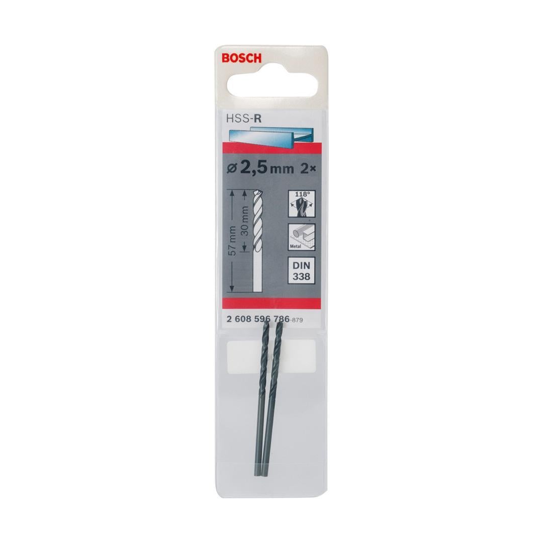 Bosch Metal Matkap Ucu HSS-R 2.5x57 mm 2'li Paket