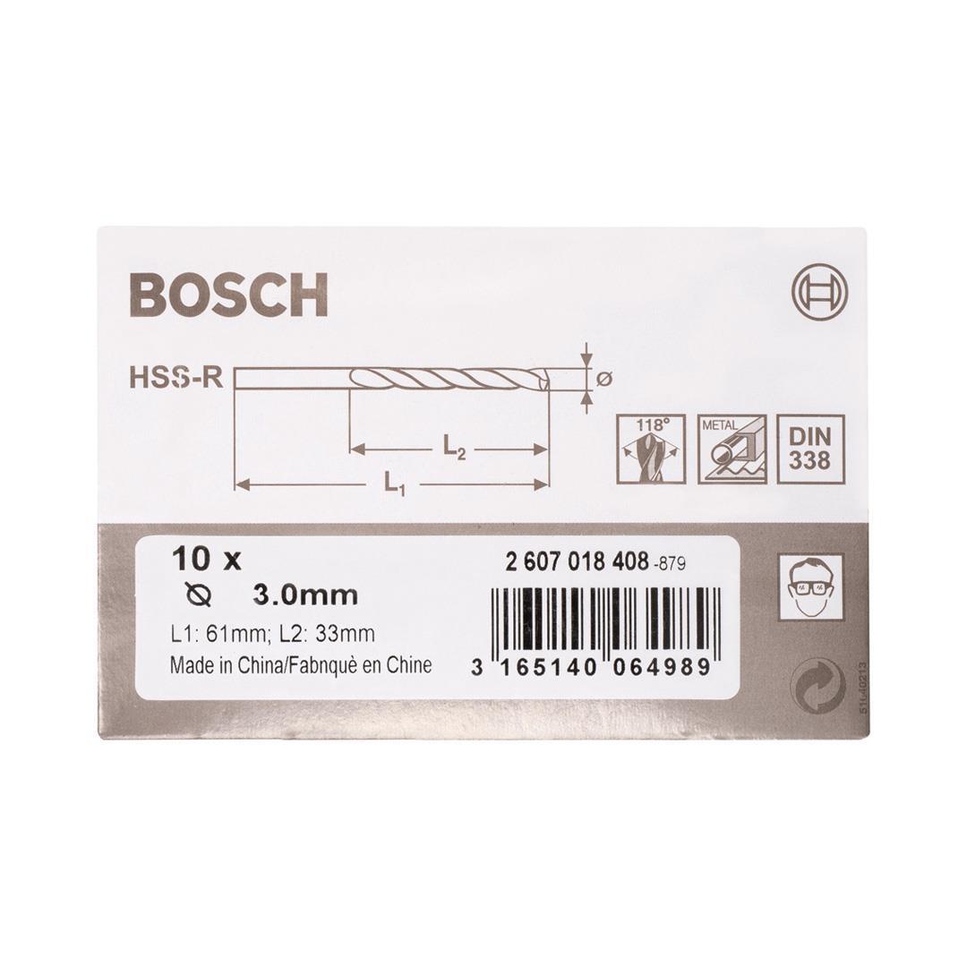 Bosch Metal Matkap Ucu HSS-R 3x61 mm 10'lu Paket