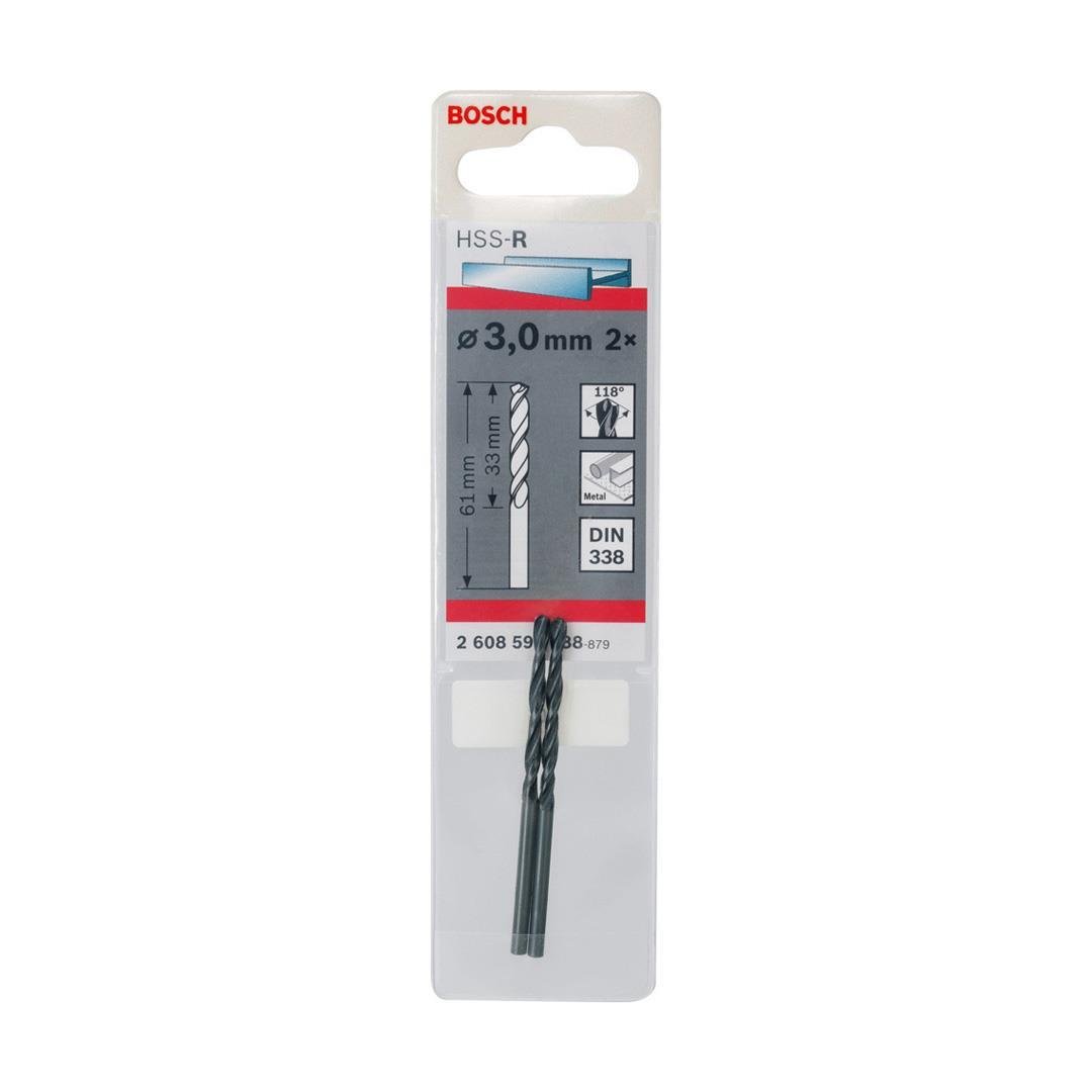Bosch Metal Matkap Ucu HSS-R 3x61 mm 2'li Paket