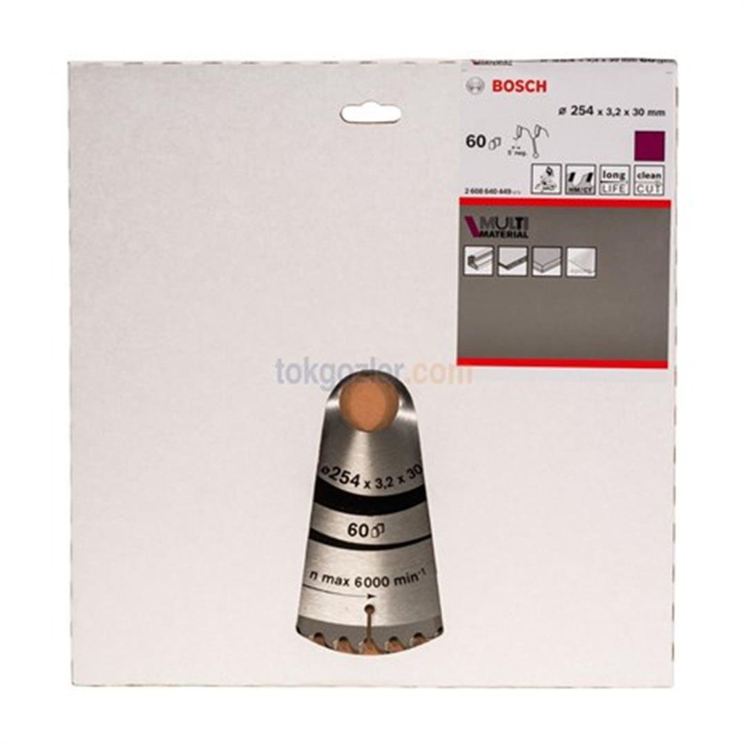 Bosch MultiMaterial 254x30 mm 60 Diş Daire Testere Bıçağı