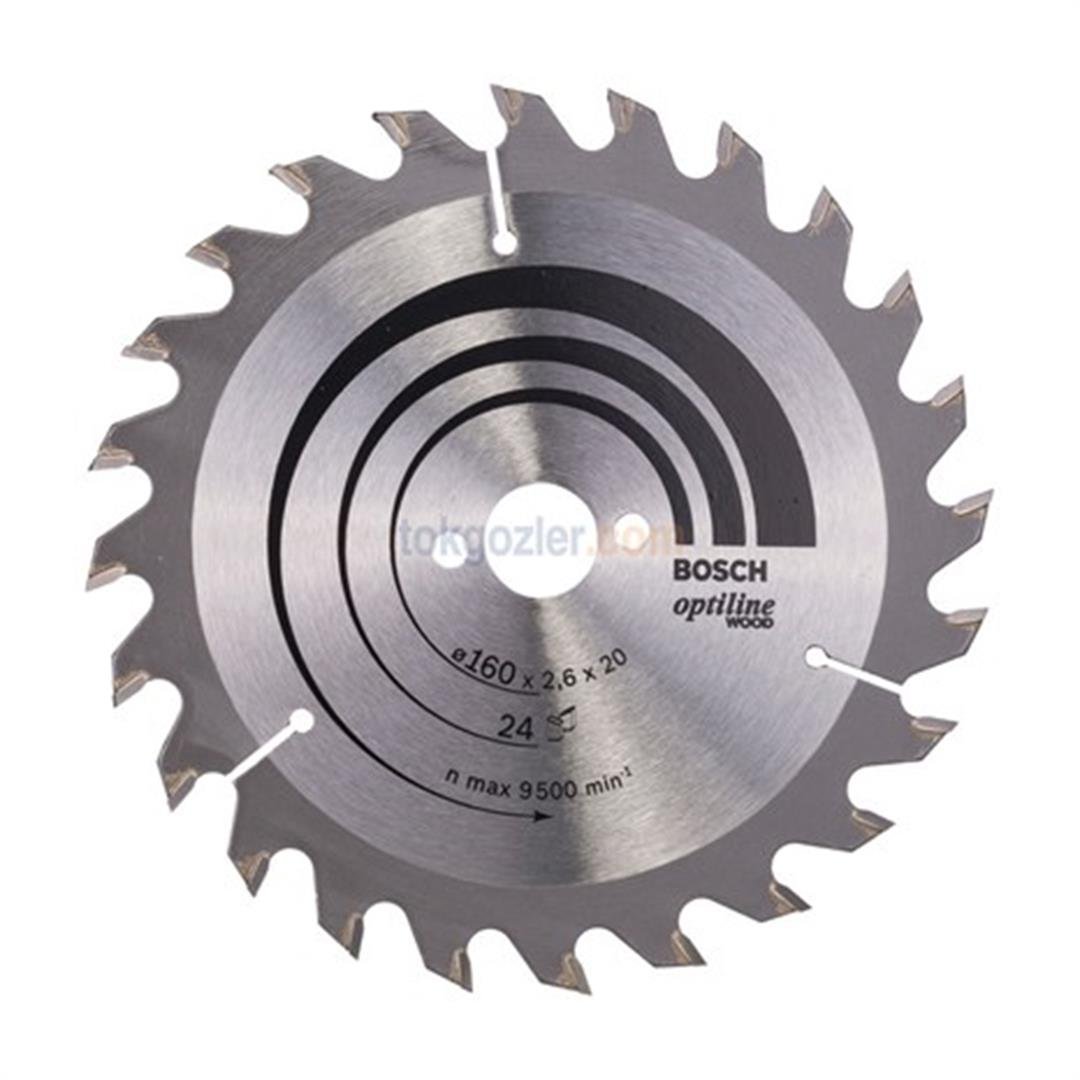 Bosch Optiline Wood 160x20/16 mm 24 Diş Ahşap İçin Daire Testere Bıçağı