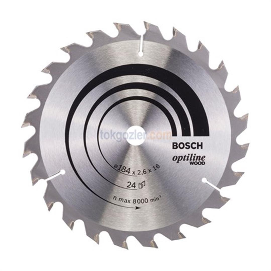 Bosch Optiline Wood 184x16 mm 24 Diş Ahşap İçin Daire Testere Bıçağı