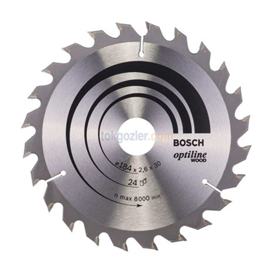 Bosch Optiline Wood 184x30 mm 24 Diş Ahşap İçin Daire Testere Bıçağı