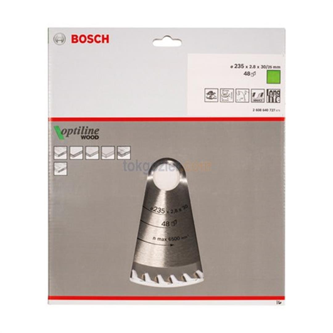 Bosch Optiline Wood 235x30/25 48 Diş Ahşap İçin Daire Testere Bıçağı
