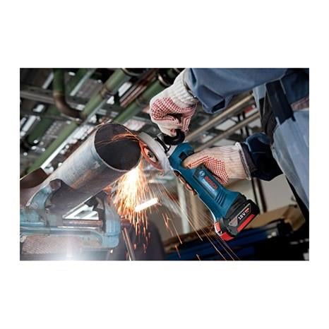 Bosch Profesyonel GWS 18-125 V-LI 4 Ah Çift Akülü Taşlama - L-boxx Çantalı
