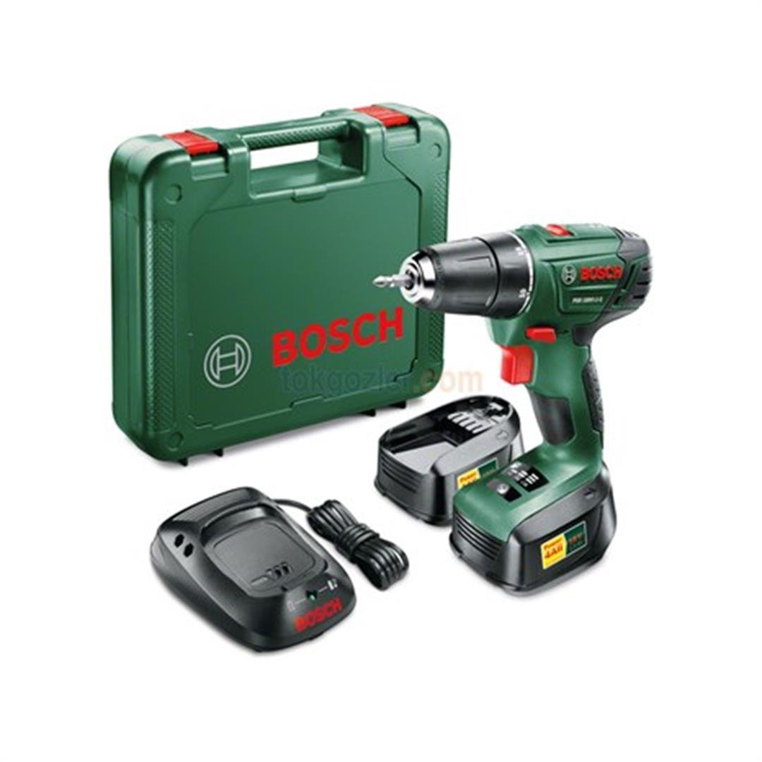 Bosch PSR 1800 LI-2 1,5 AH Akülü Delme/Vidalama Makinesi (Çift Akü)