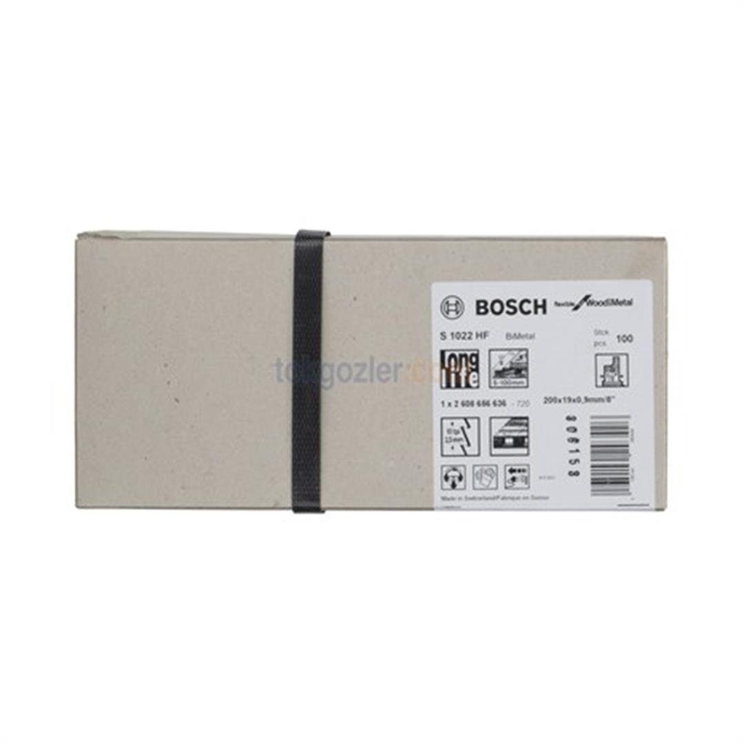 Bosch S 1022 HF Flexible Wood and Metal 100lü Ahşap ve Metal Tilki Kuyruğu Testere Bıçağı