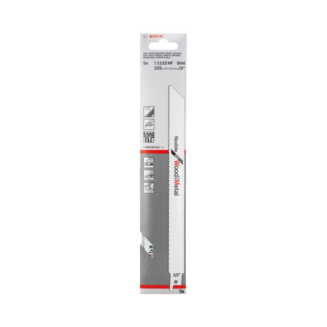 Bosch S 112 HF Flexible for Wood and Metal 5'li Ahşap ve Metal Tilki Kuyruğu Testere Bıçağı