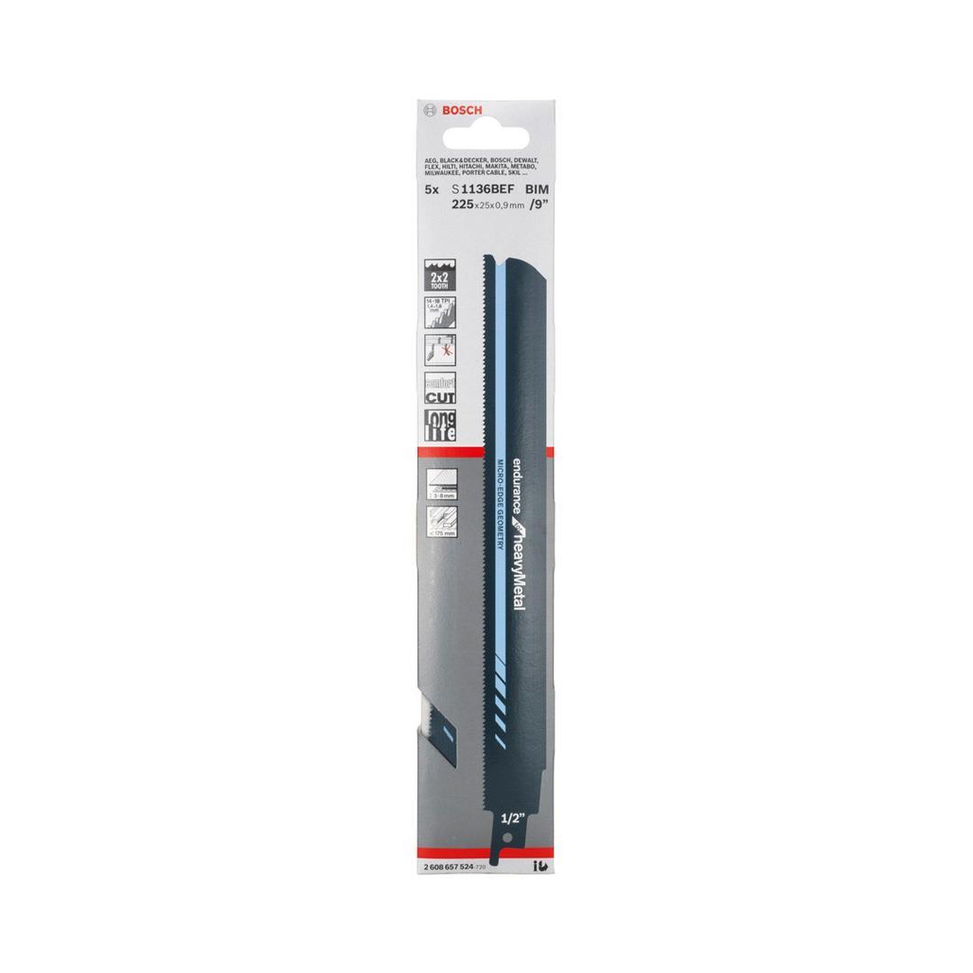 Bosch S 1127 BEF Endurance for Heavy Metal 5li Metal Tilki Kuyruğu Testere Bıçağı
