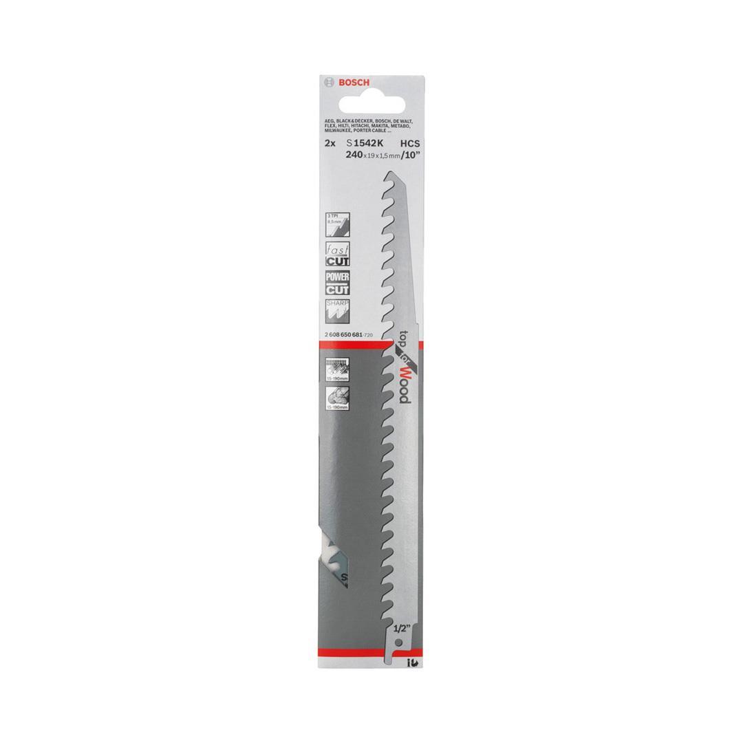 Bosch S 1542 K Top for Wood 2'li Ahşap Tilki Kuyruğu Bıçağı