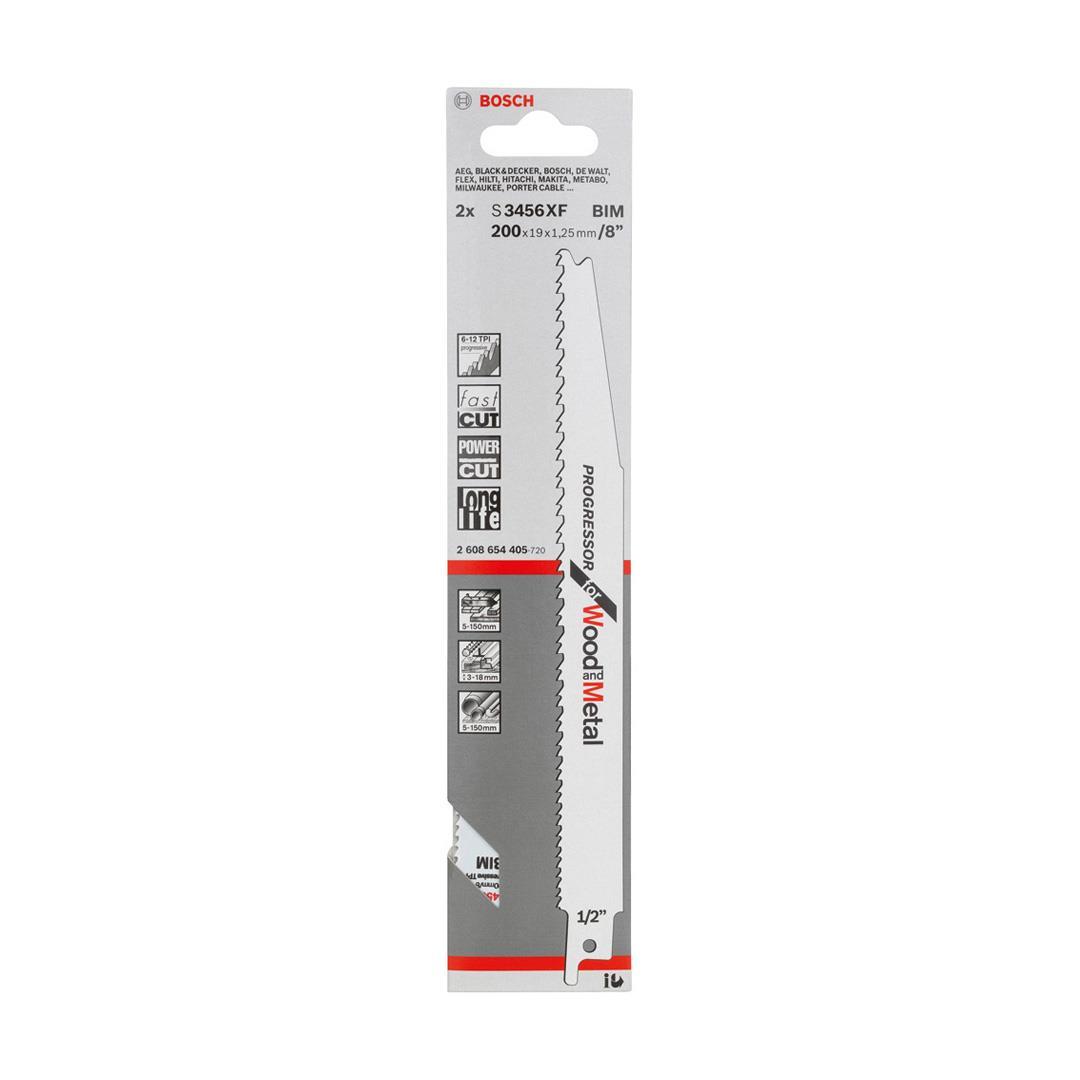 Bosch S 3456 XF Progressor Wood and Metal 2'li Ahşap ve Metal Tilki Kuyruğu Testere Bıçağı