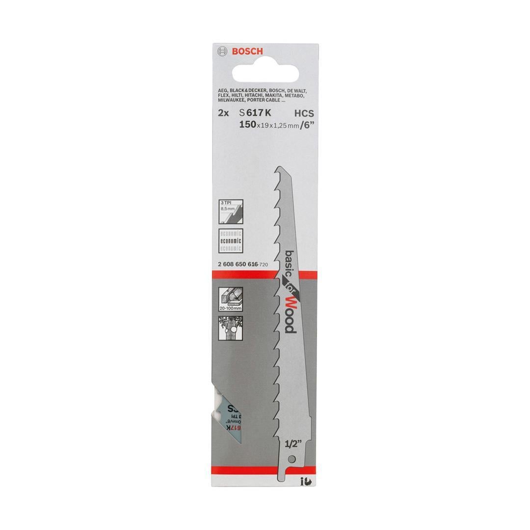 Bosch S 617 K Basic for Wood 2'li Ahşap Tilki Kuyruğu Bıçağı
