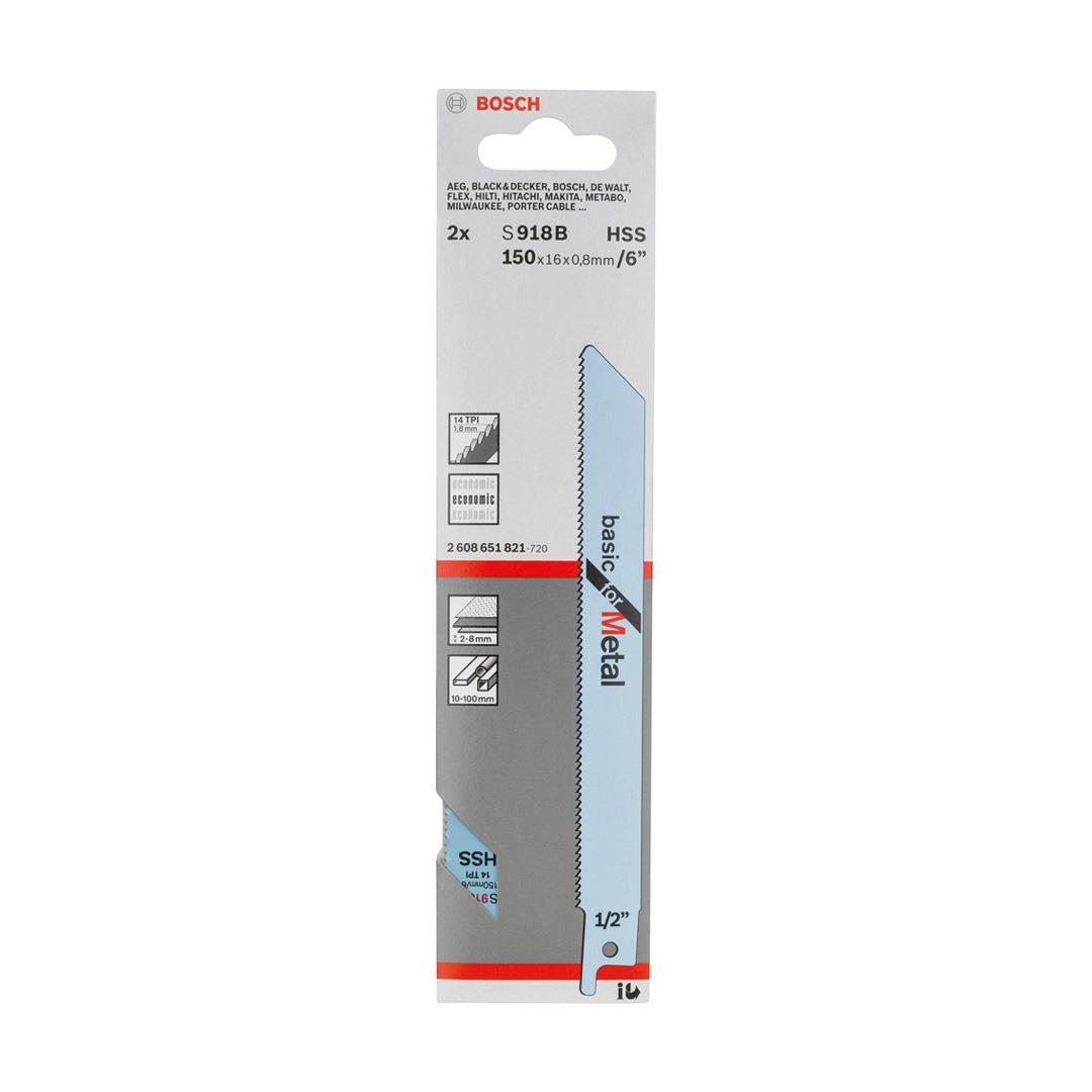 Bosch S 918 BF Basic for Metal 2'li Metal Tilki Kuyruğu Testere Bıçağı