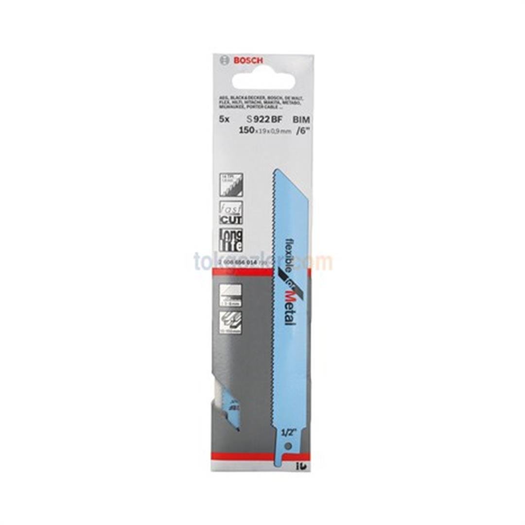 Bosch S 922 BF Flexible for Metal 5'li Metal Tilki Kuyruğu Testere Bıçağı
