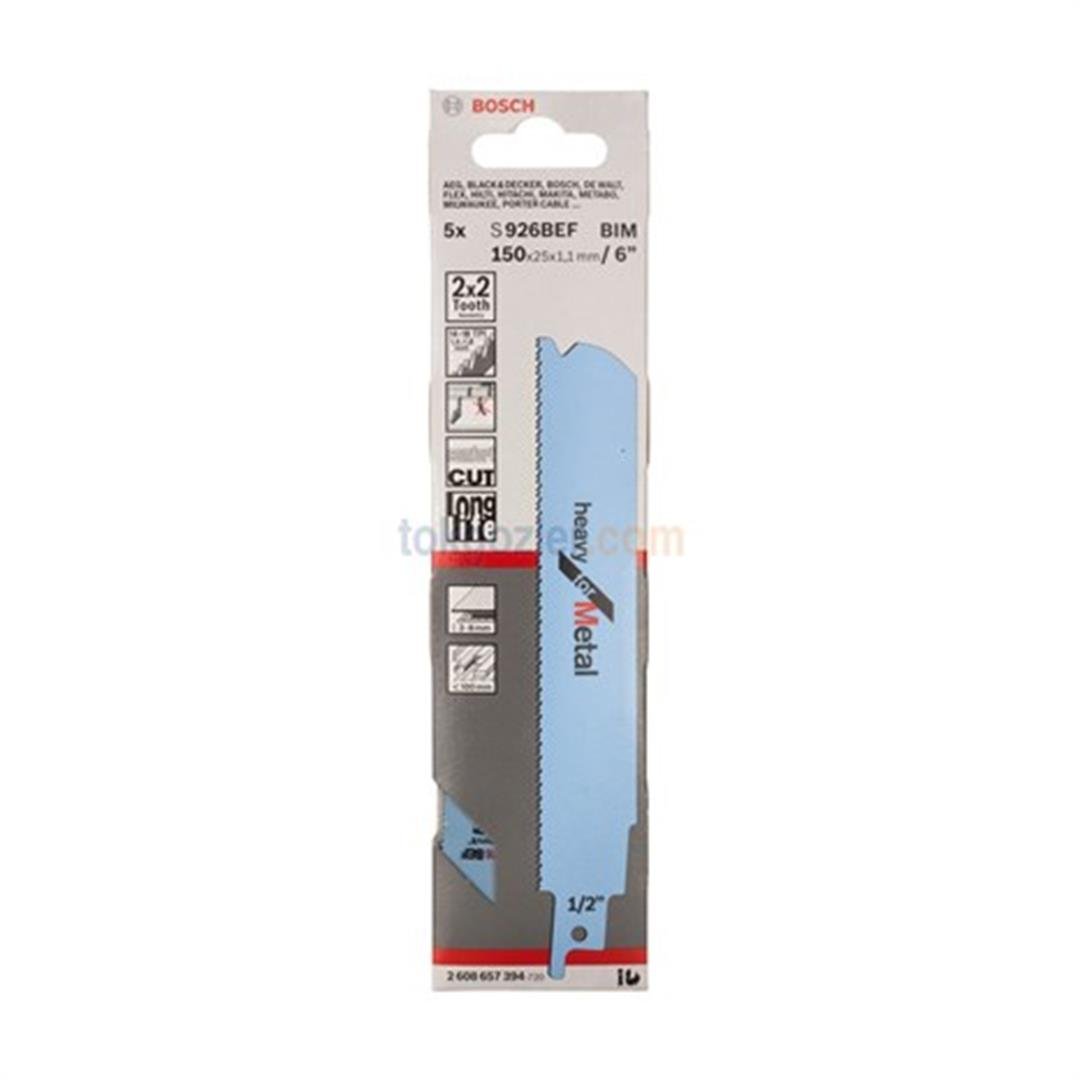 Bosch S 926 BEF Heavy for Metal 5'li Metal Tilki Kuyruğu Testere Bıçağı
