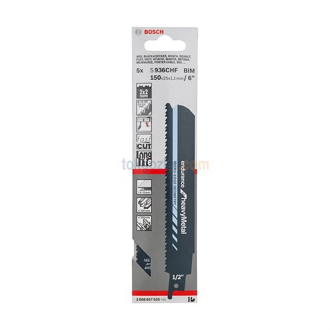 Bosch S 936 CHF Endurance for Heavy Metal 5'li Metal Tilki Kuyruğu Testere Bıçağı