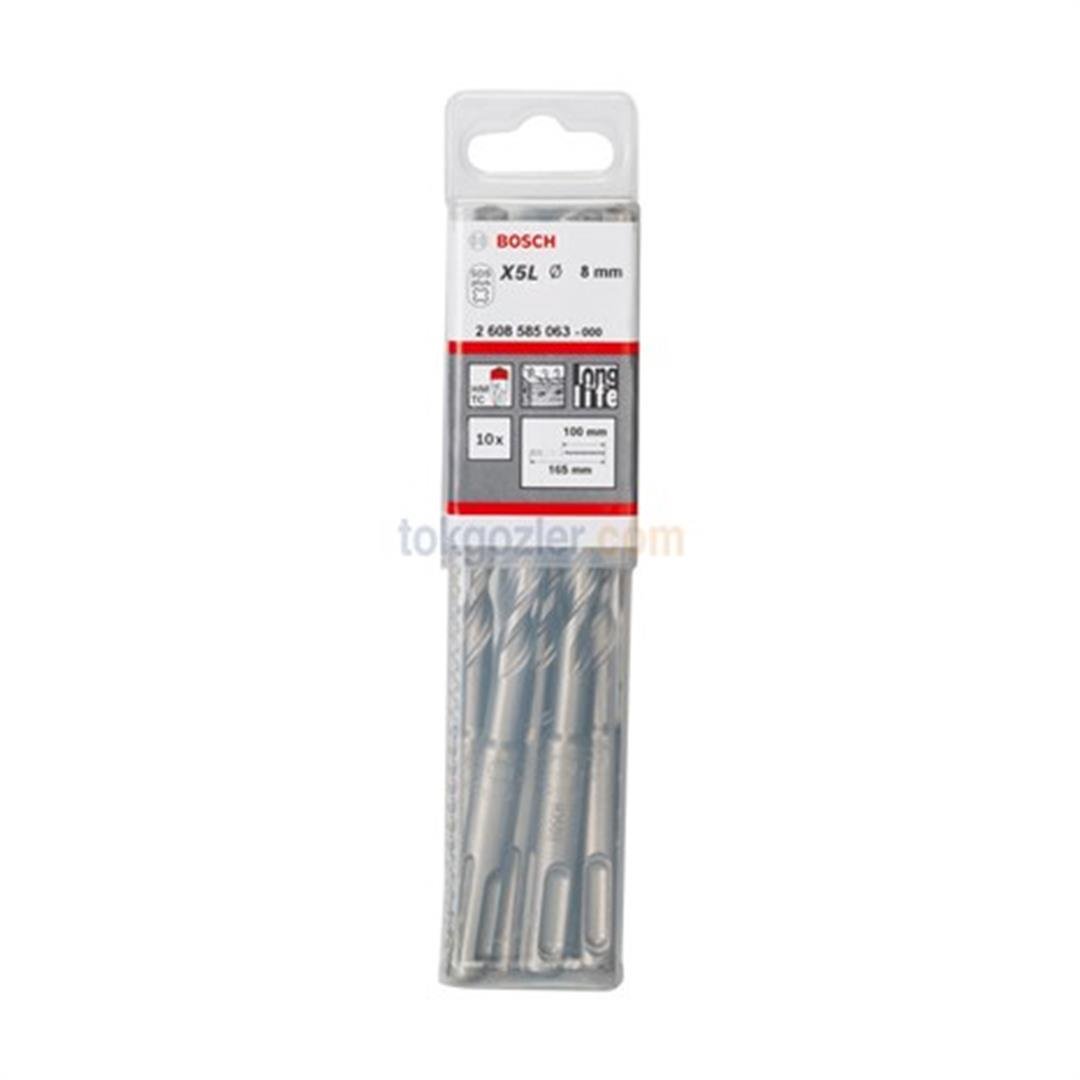 Bosch SDS-Plus-7 Kırıcı Delici Matkap Ucu 8x165 mm 10'lu Paket