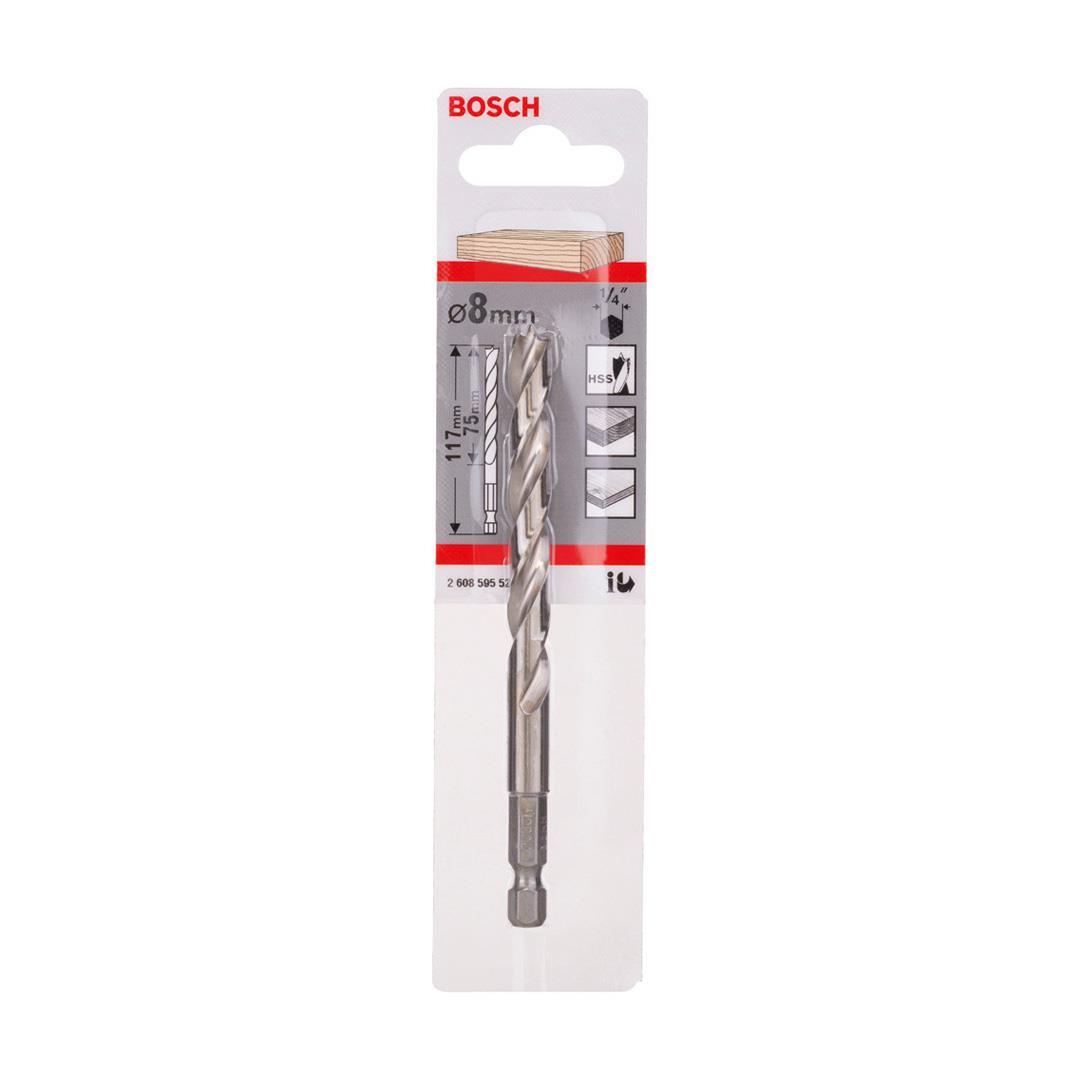 Bosch Spiral Ahşap Matkap Ucu 8x117 mm 1/4