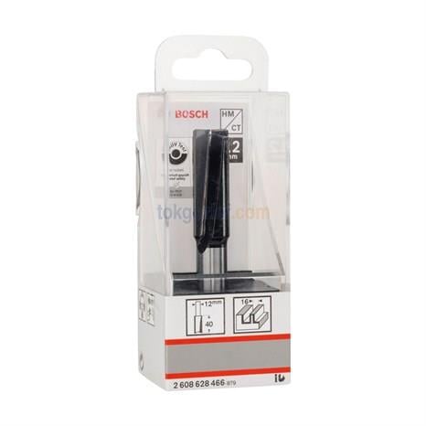 Bosch Standard Wood Ahşap İçin Çift Oluk Düz Freze Ucu 12x16x81mm